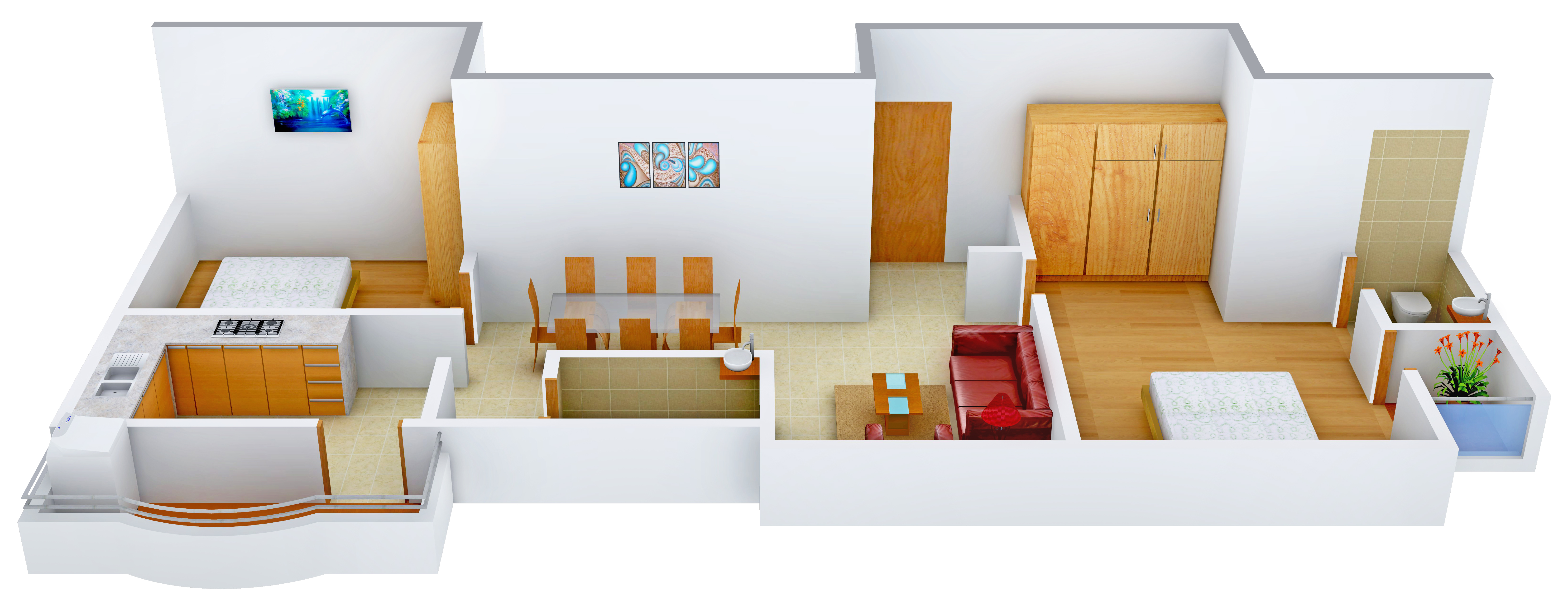3DFloorPlan of Jeyam Sanjay Enclave