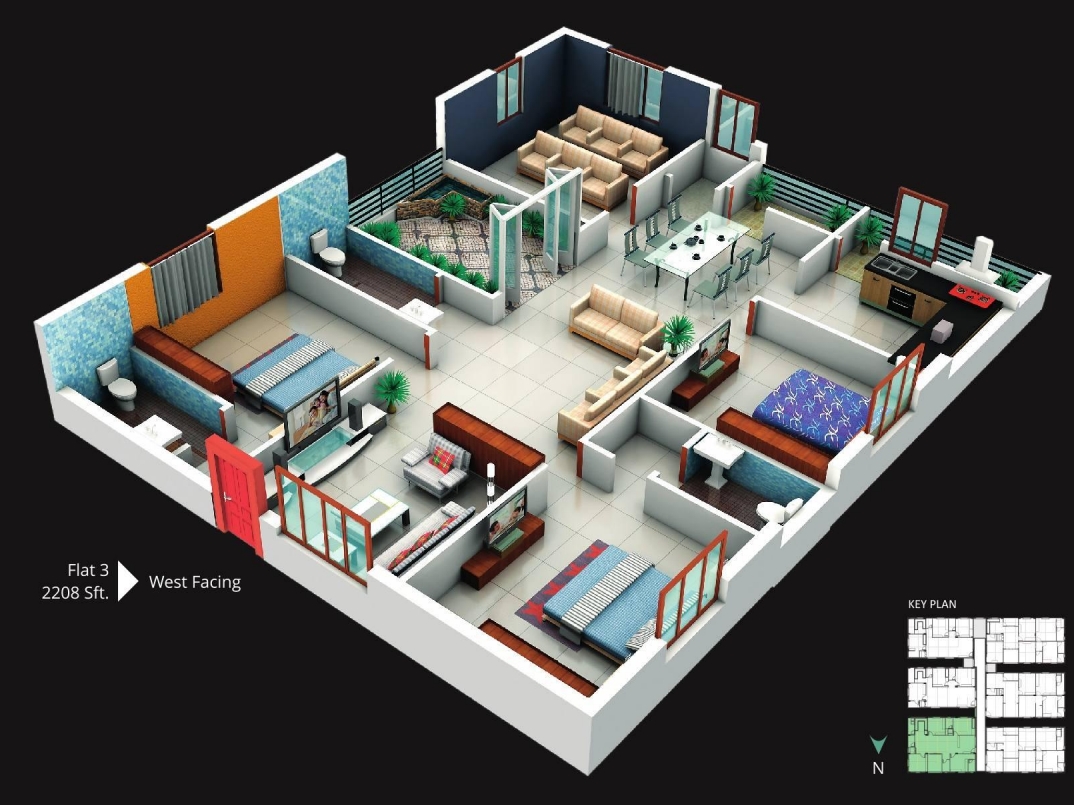 3DFloorPlan of Namitha Palace