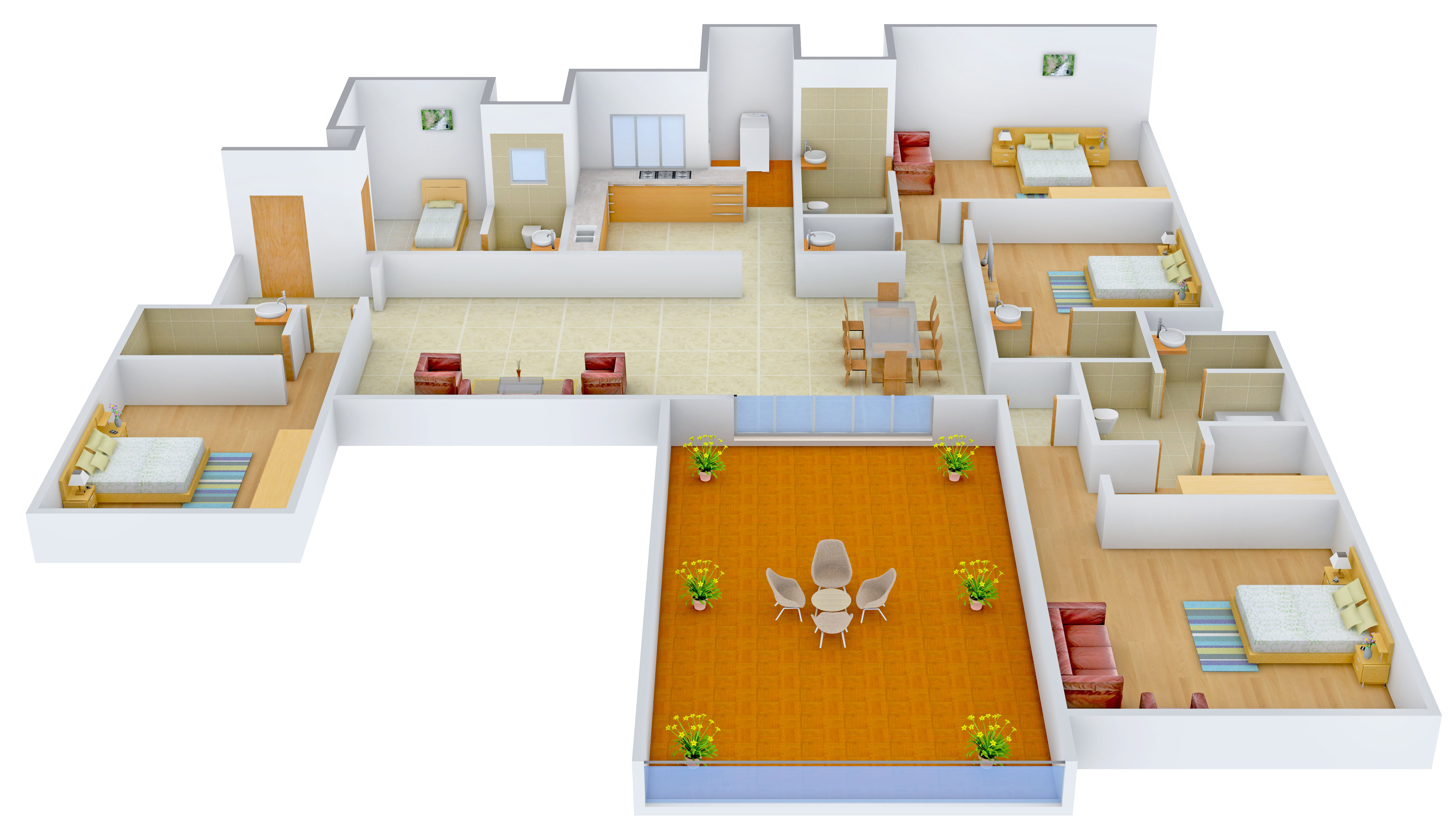 3DFloorPlan of Marvel Piazza Phase 01