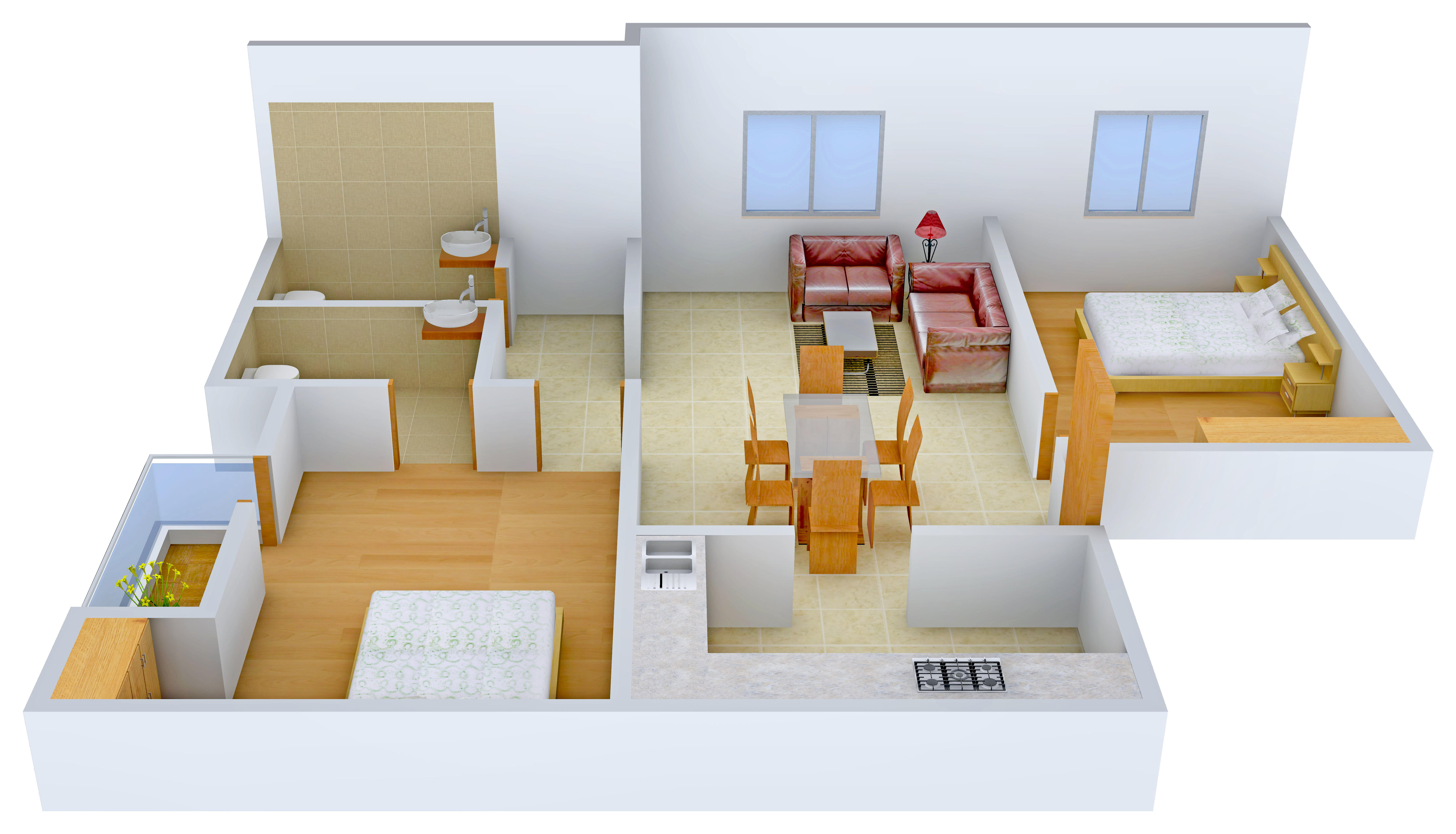3DFloorPlan of CC Builders Platinum Enclave