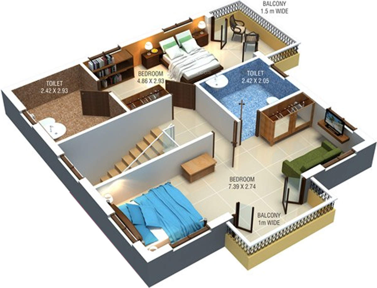 3DFloorPlan of Hindustan En Harmonie