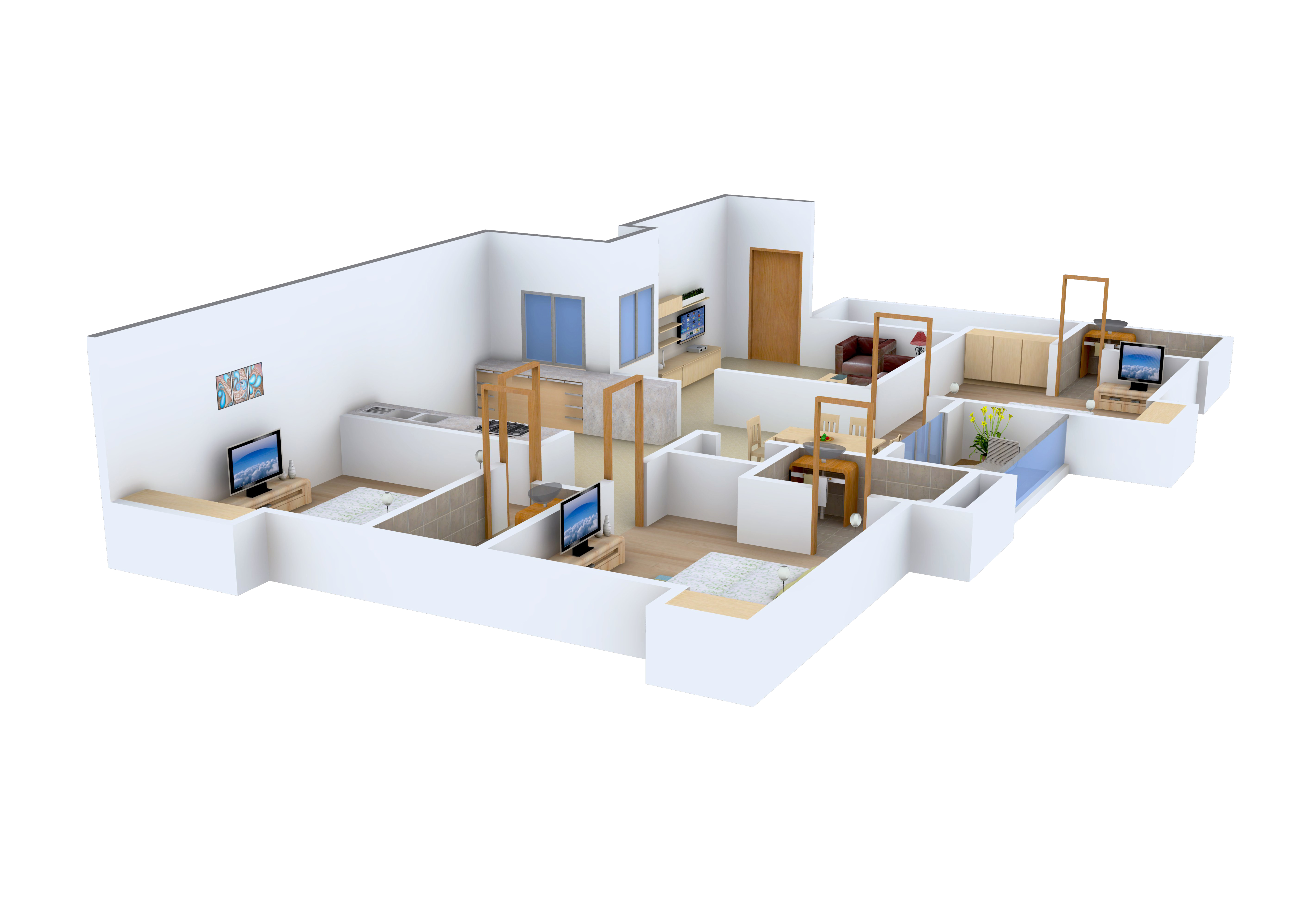 3DFloorPlan of Silpi Brookfield