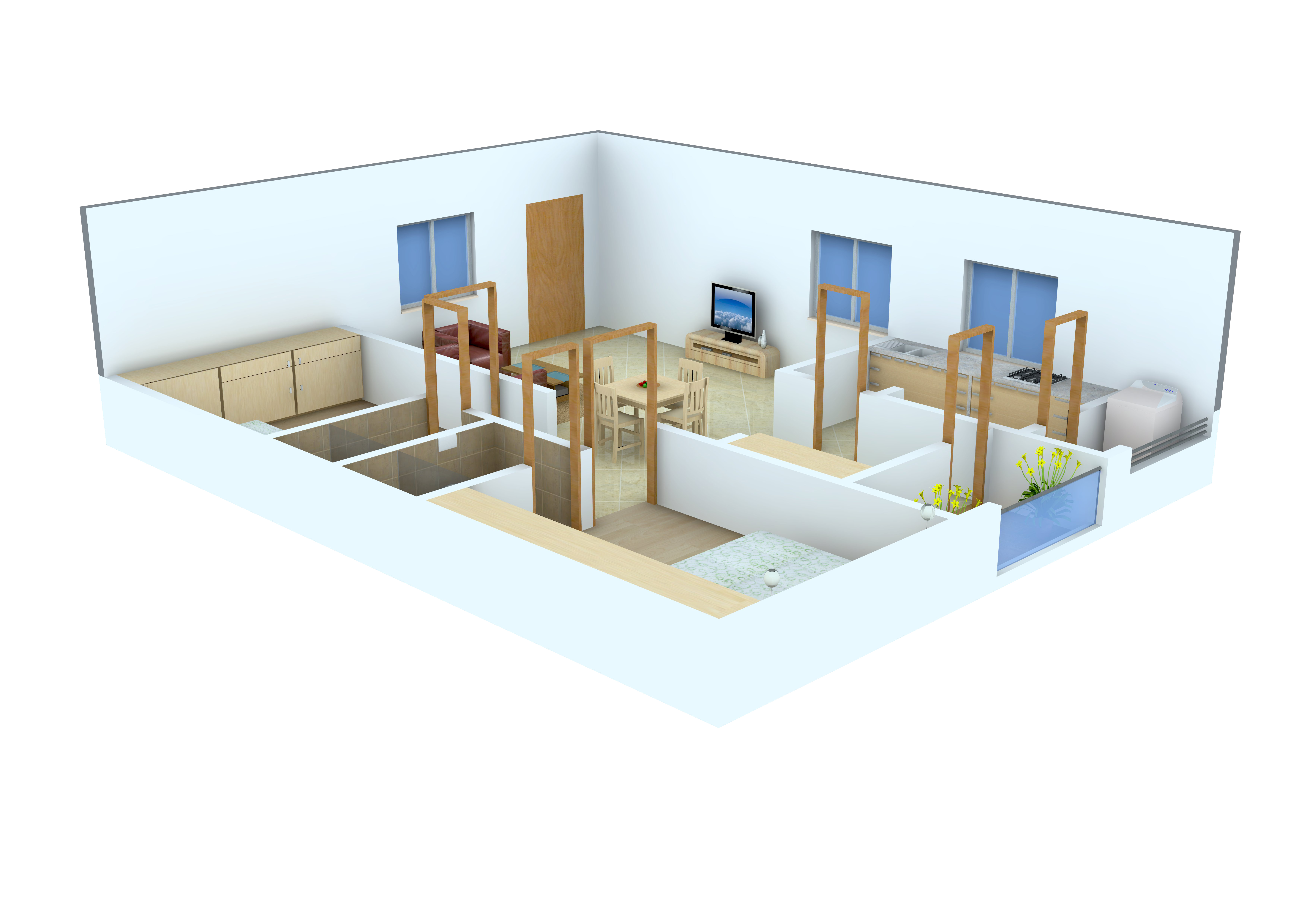 3DFloorPlan of Kalyan Habitat