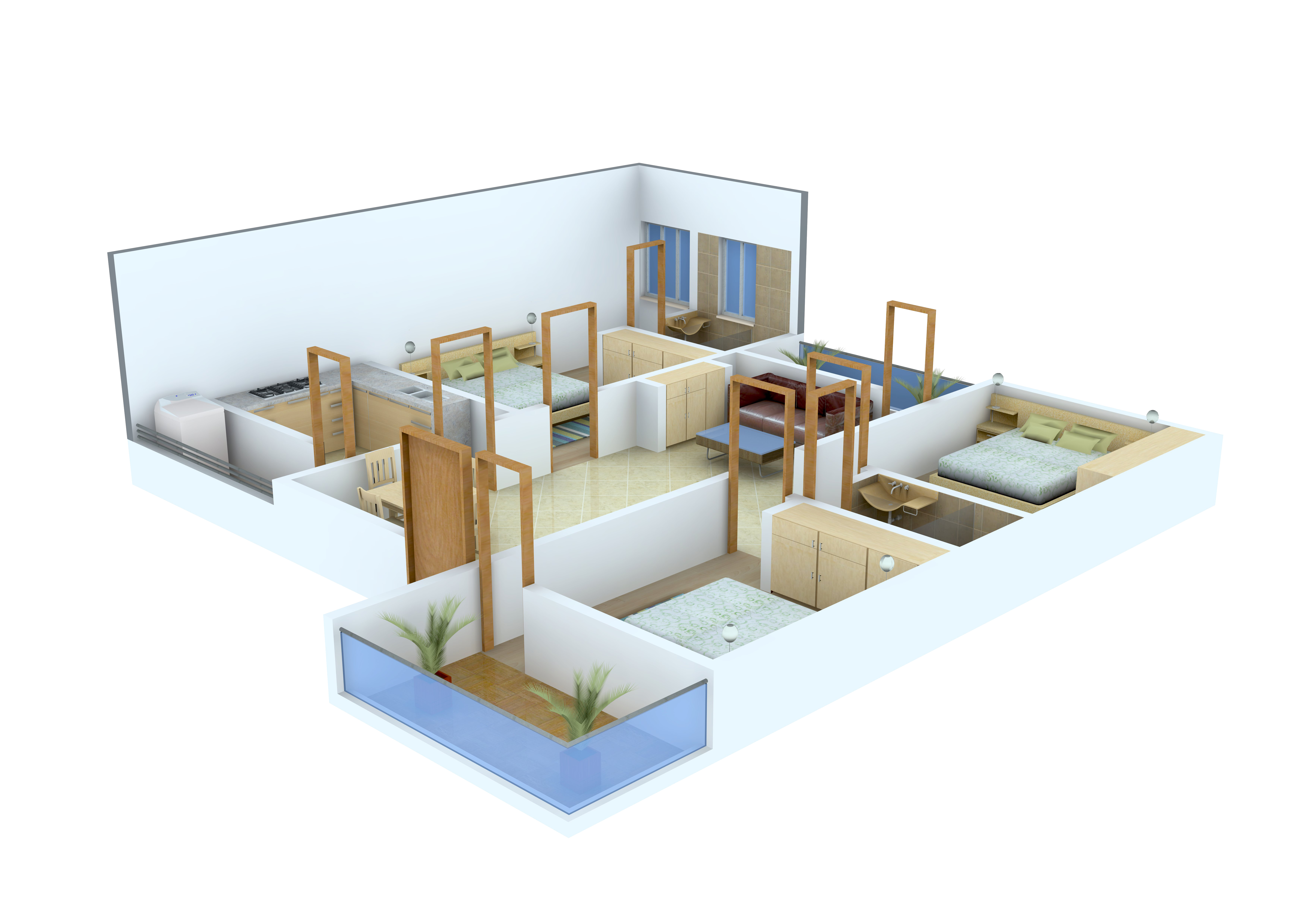 3DFloorPlan of Kalyan Habitat