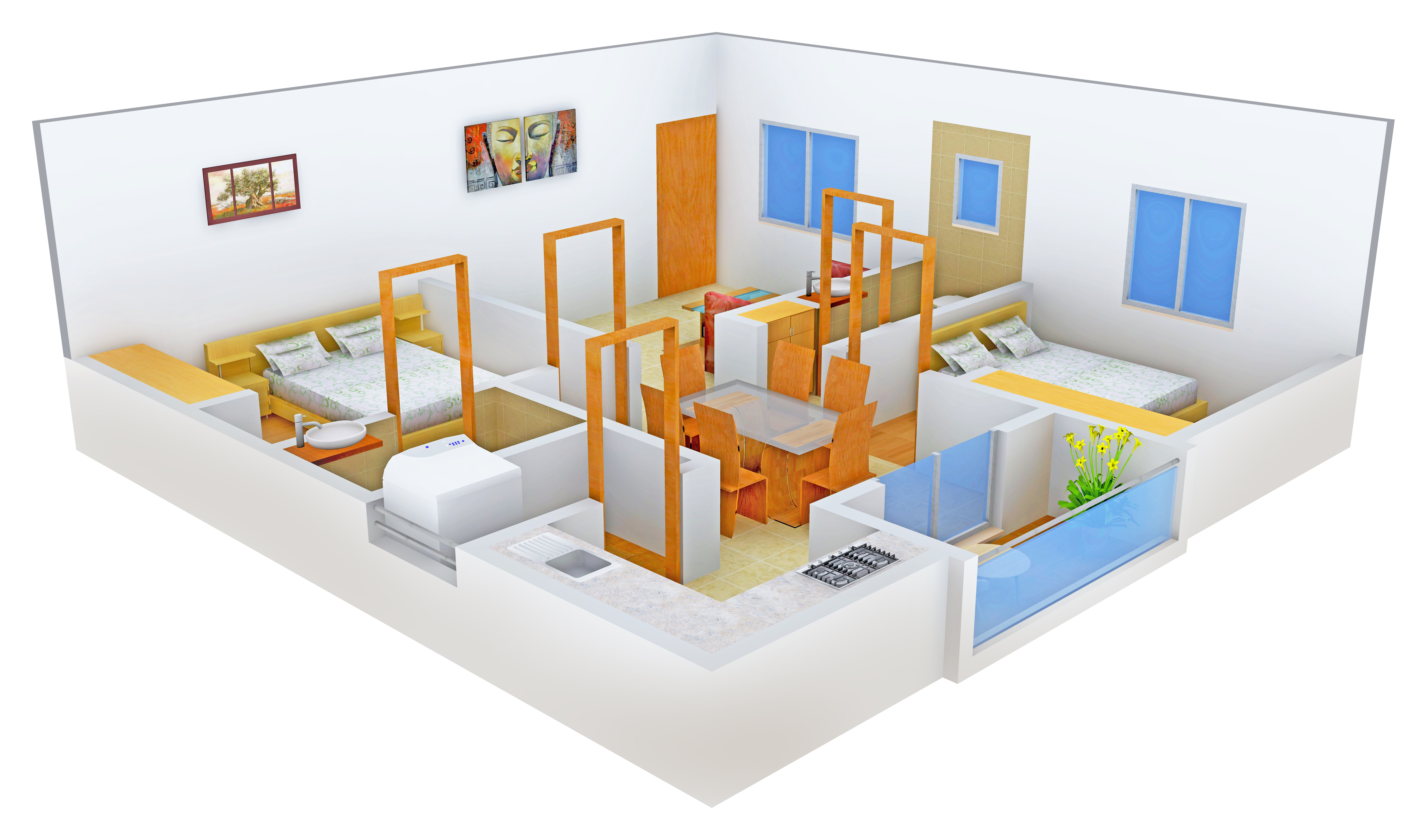 3DFloorPlan of Giridhari Ishta