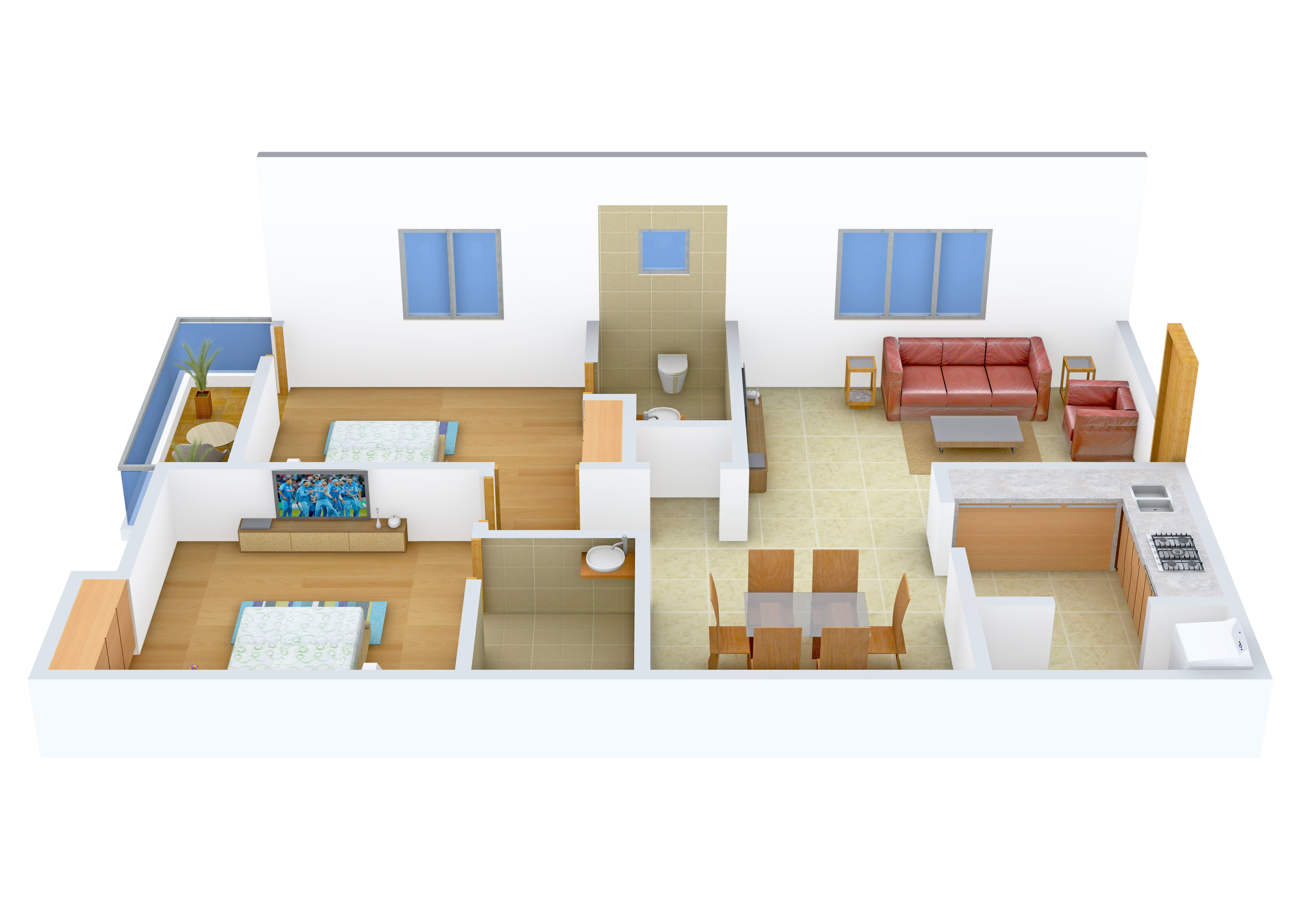 3DFloorPlan of Innovative Olive Meadows