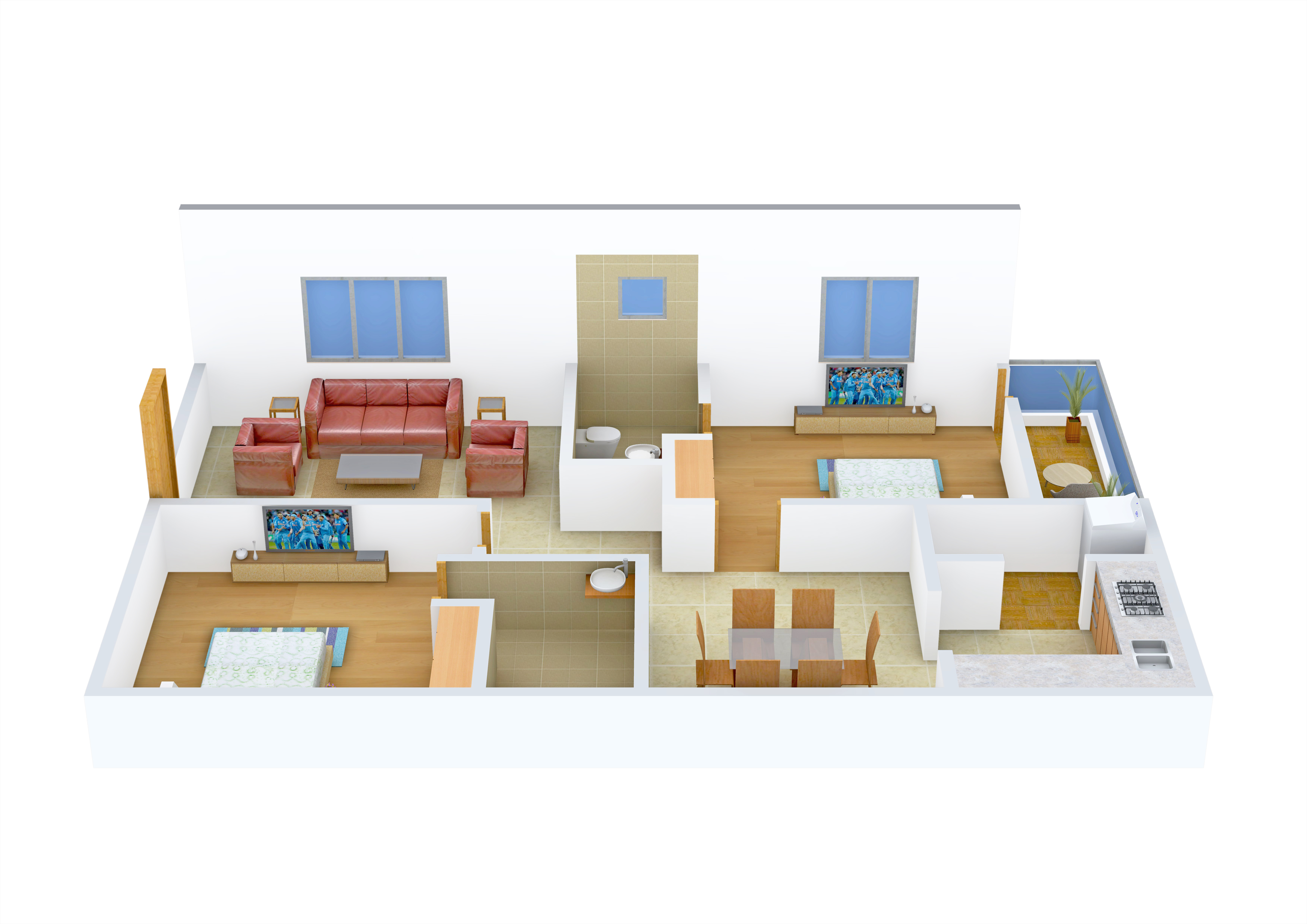 3DFloorPlan of Innovative Olive Meadows