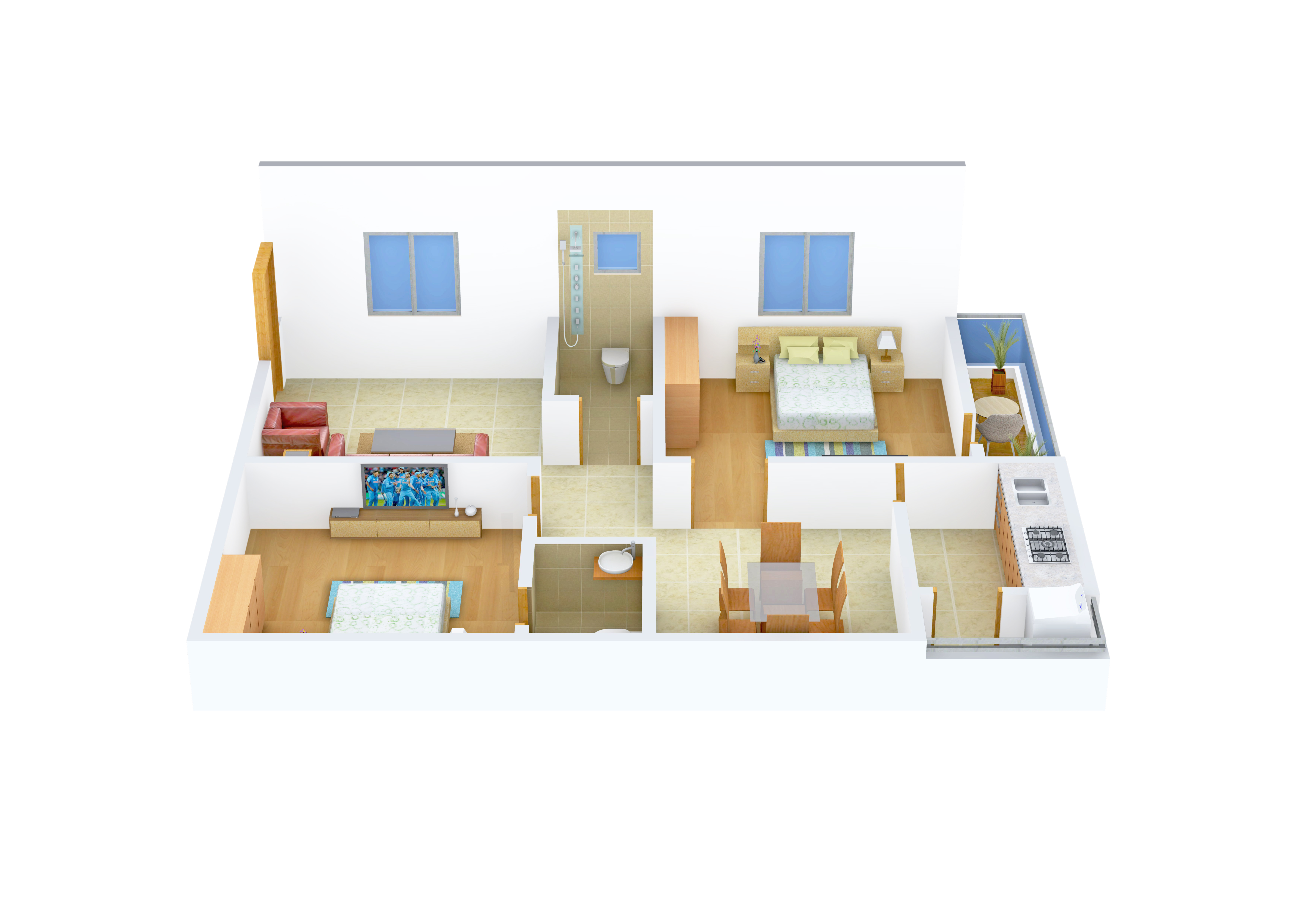 3DFloorPlan of ASR Jaihind ASR Heights