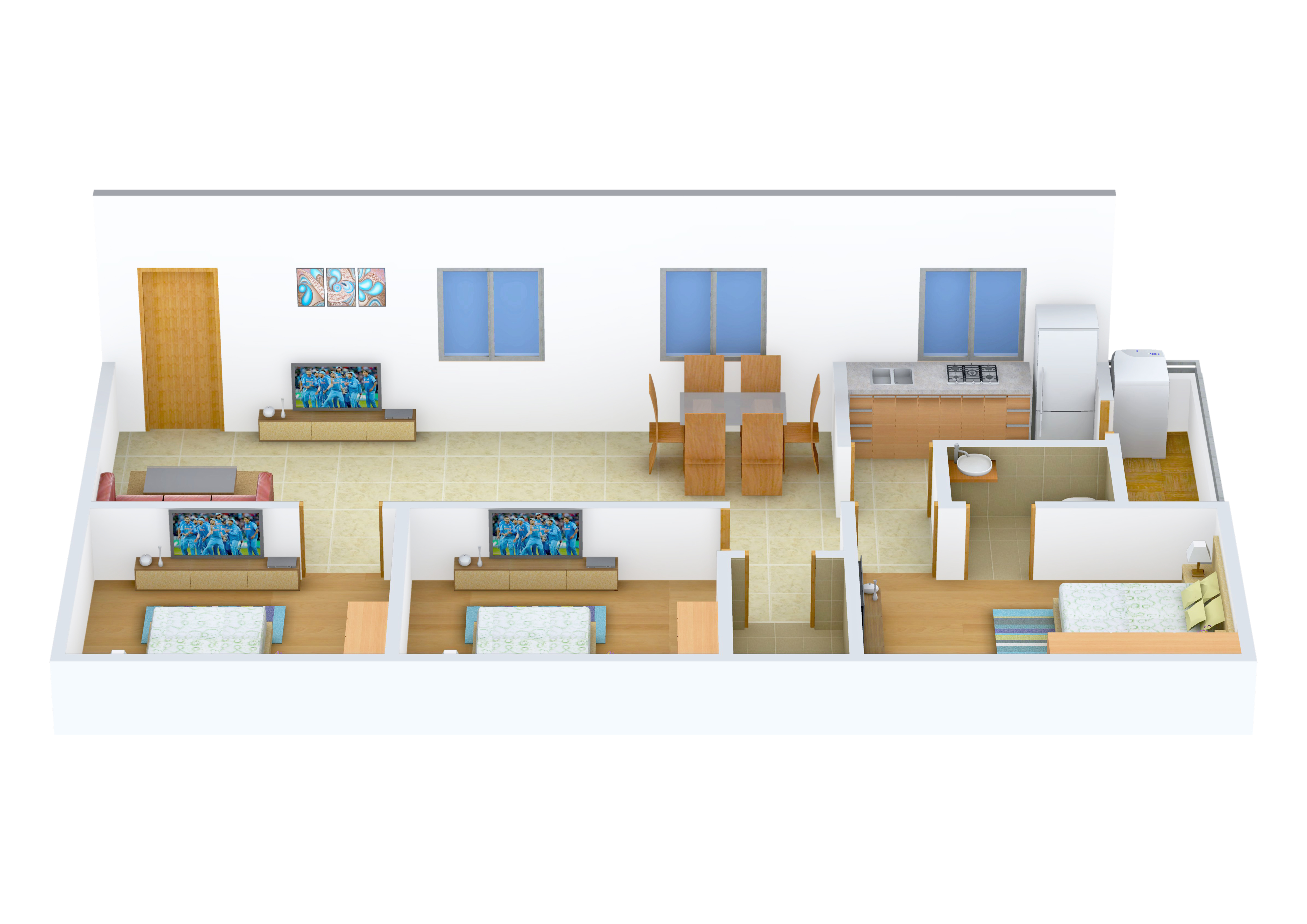 3DFloorPlan of ASR Jaihind ASR Heights