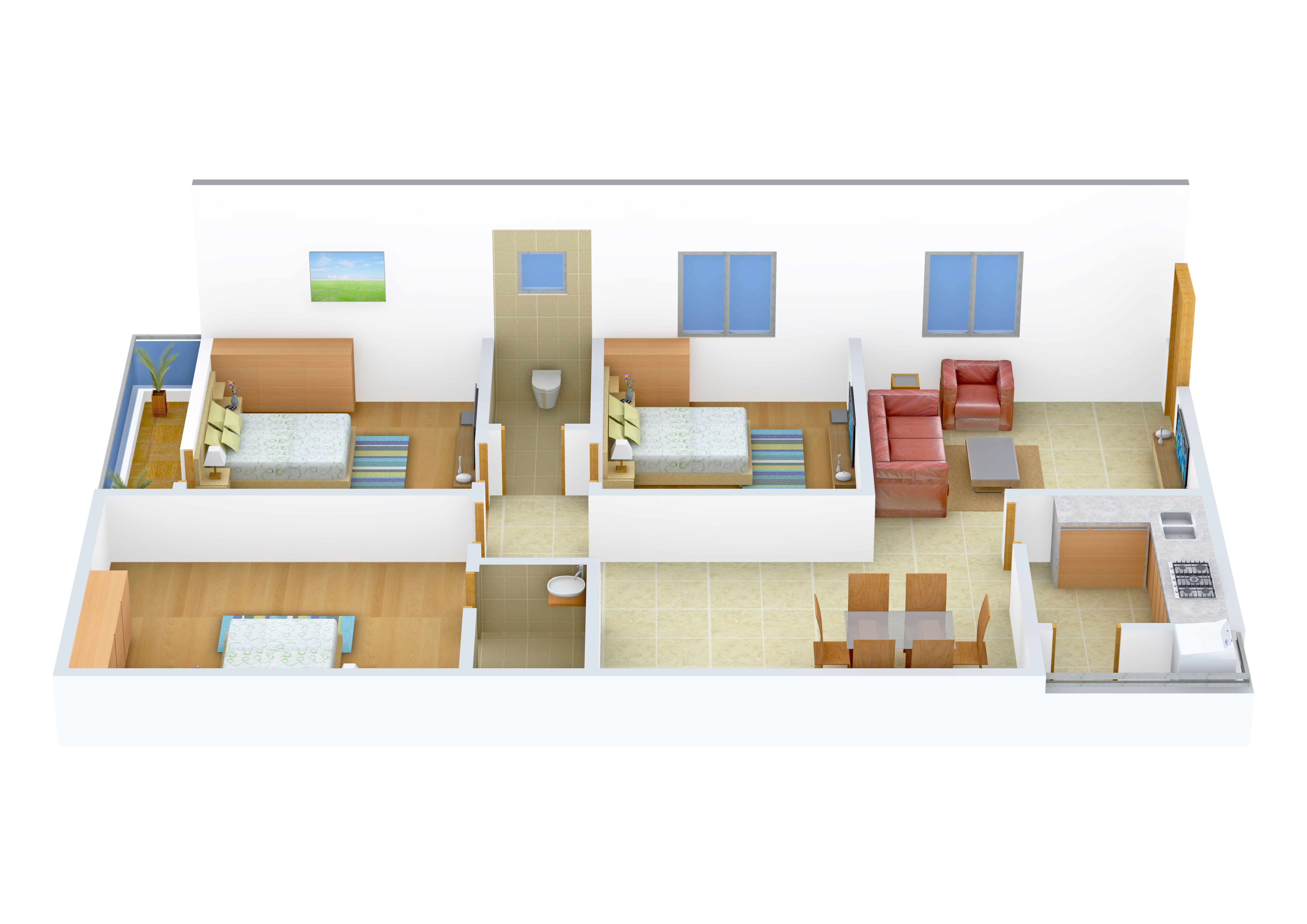 3DFloorPlan of ASR Jaihind ASR Heights