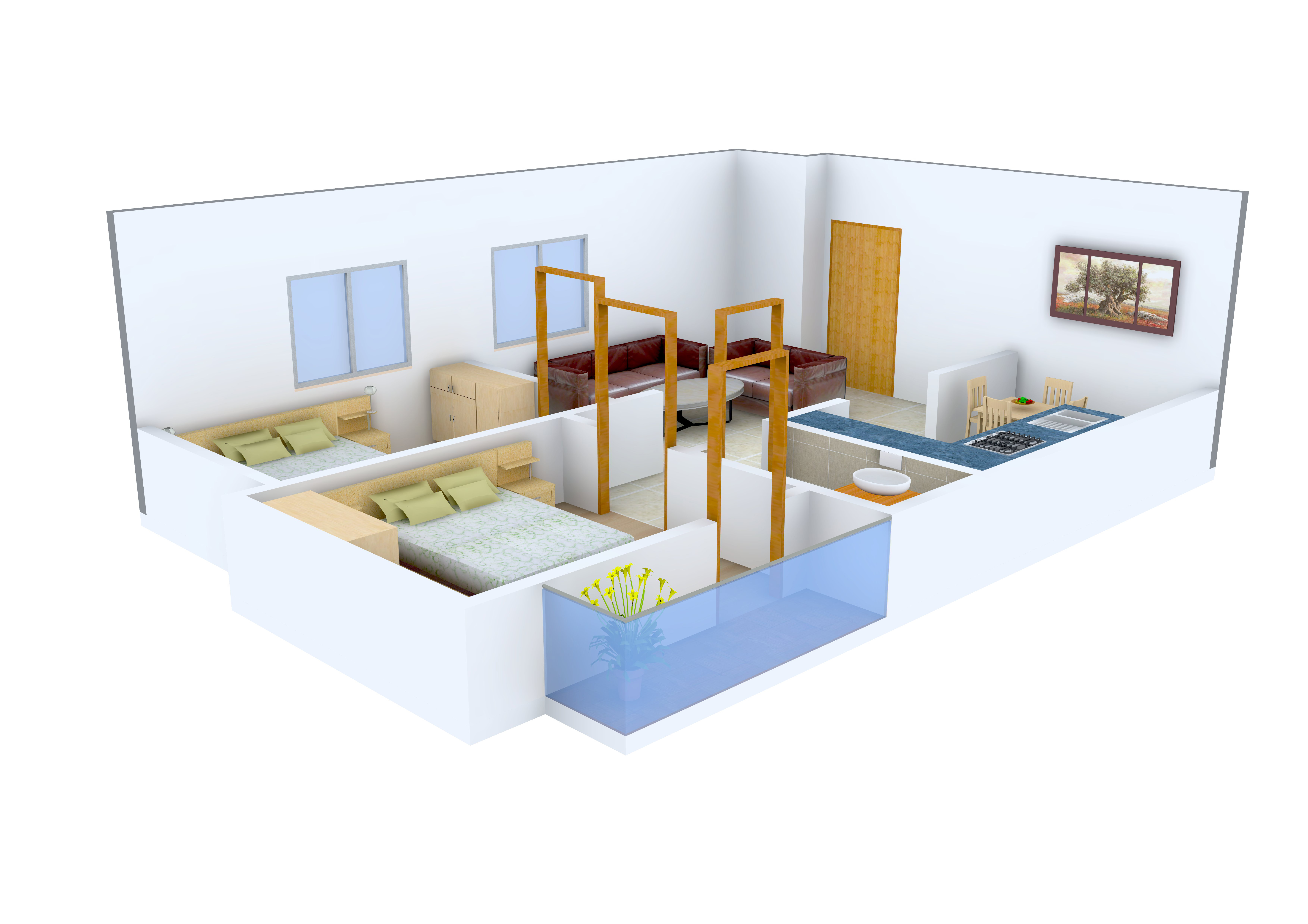 3DFloorPlan of Aatreyee Mrittika