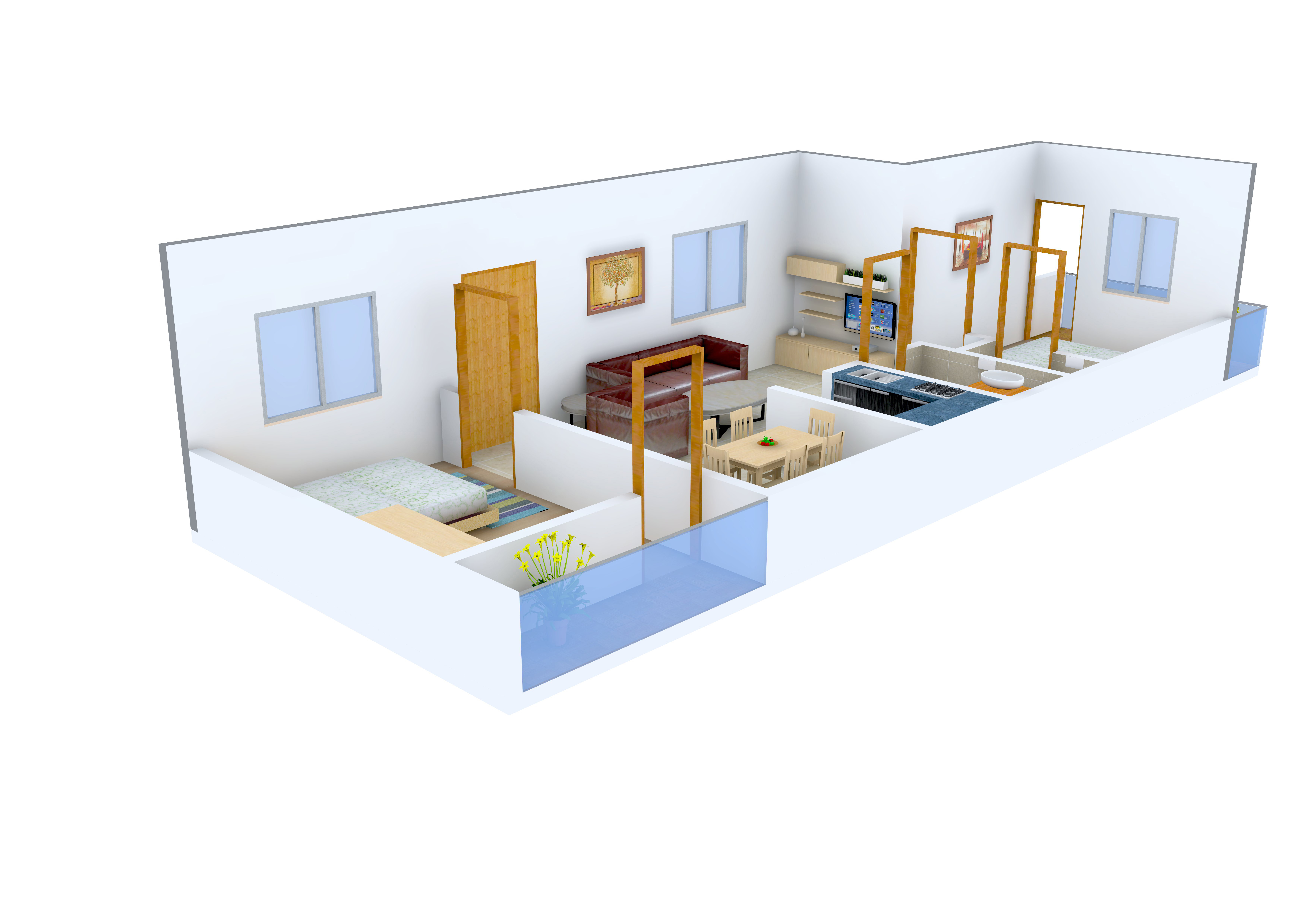 3DFloorPlan of Aatreyee Mrittika