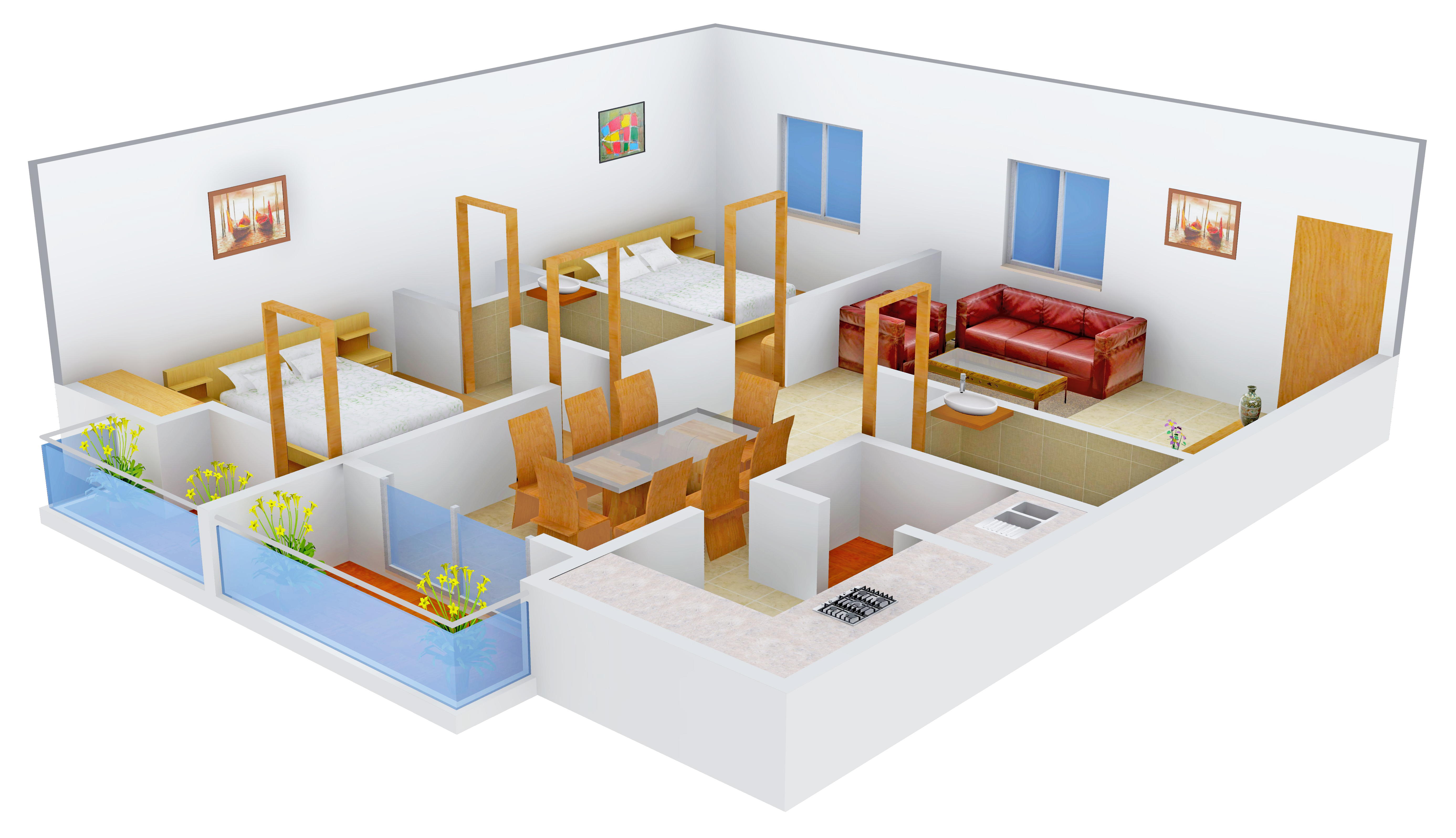 3DFloorPlan of Shivashakthi Orchids