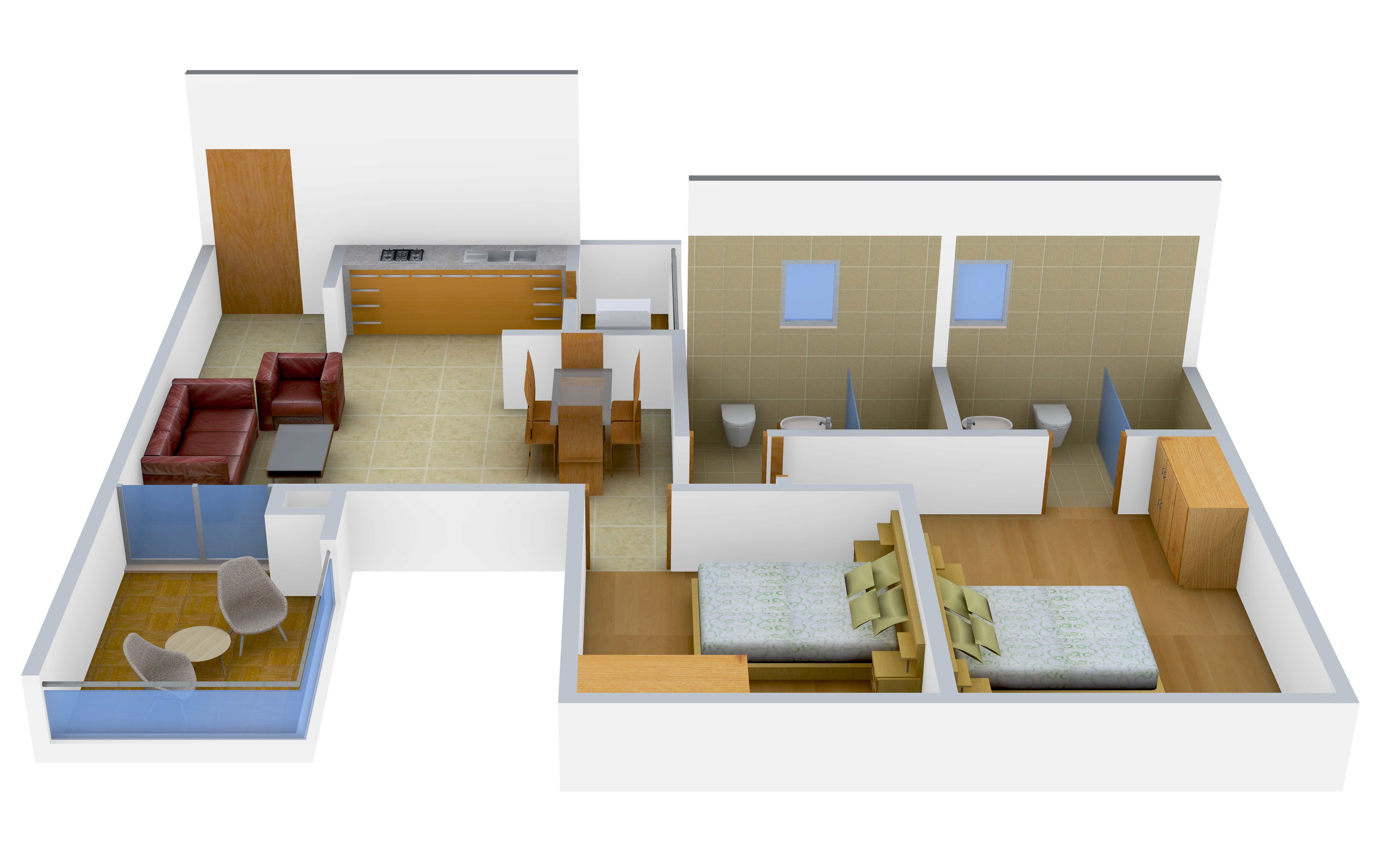 3DFloorPlan of Kohinoor Falcon