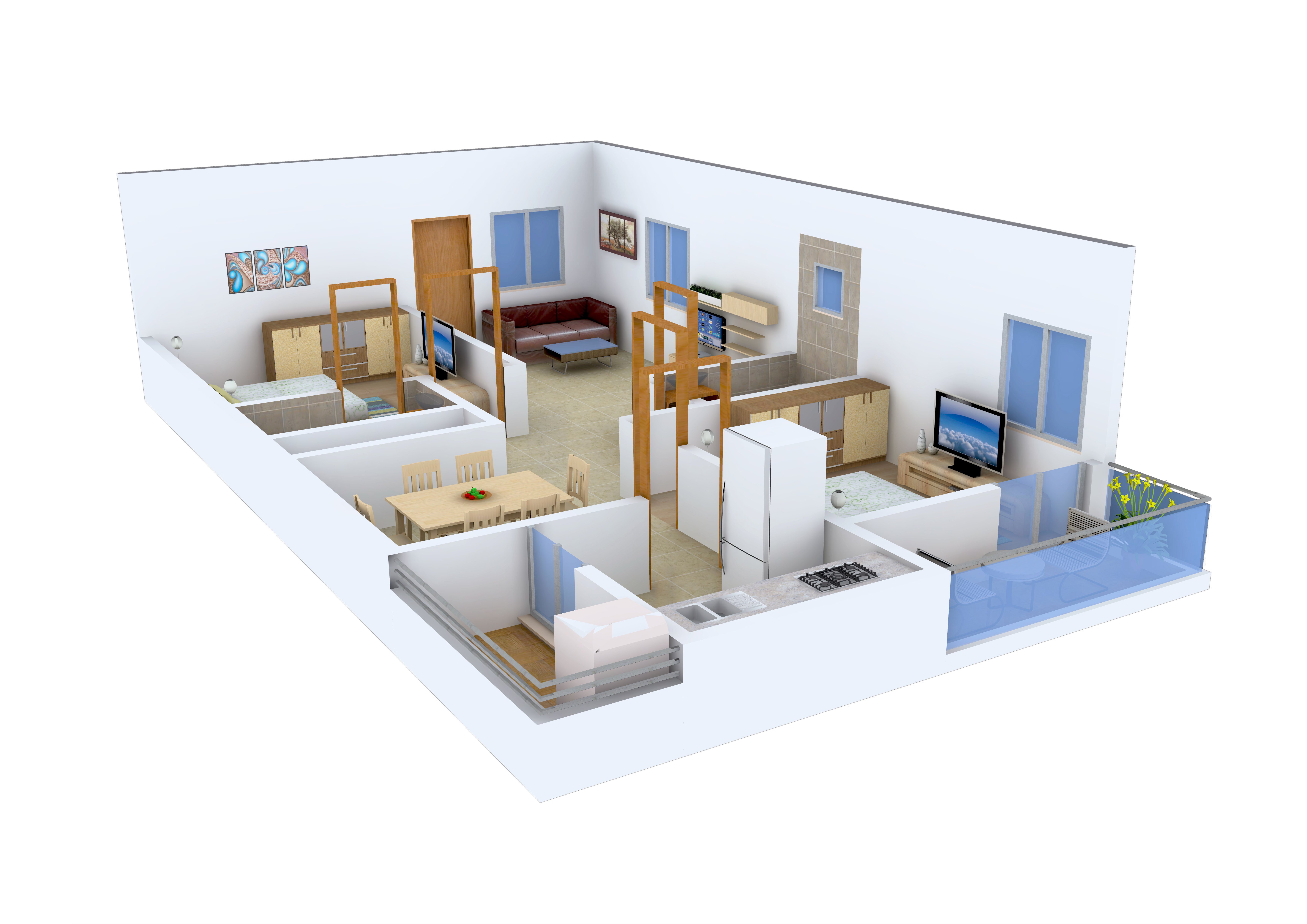 3DFloorPlan of Sri Krishna Excel Stone