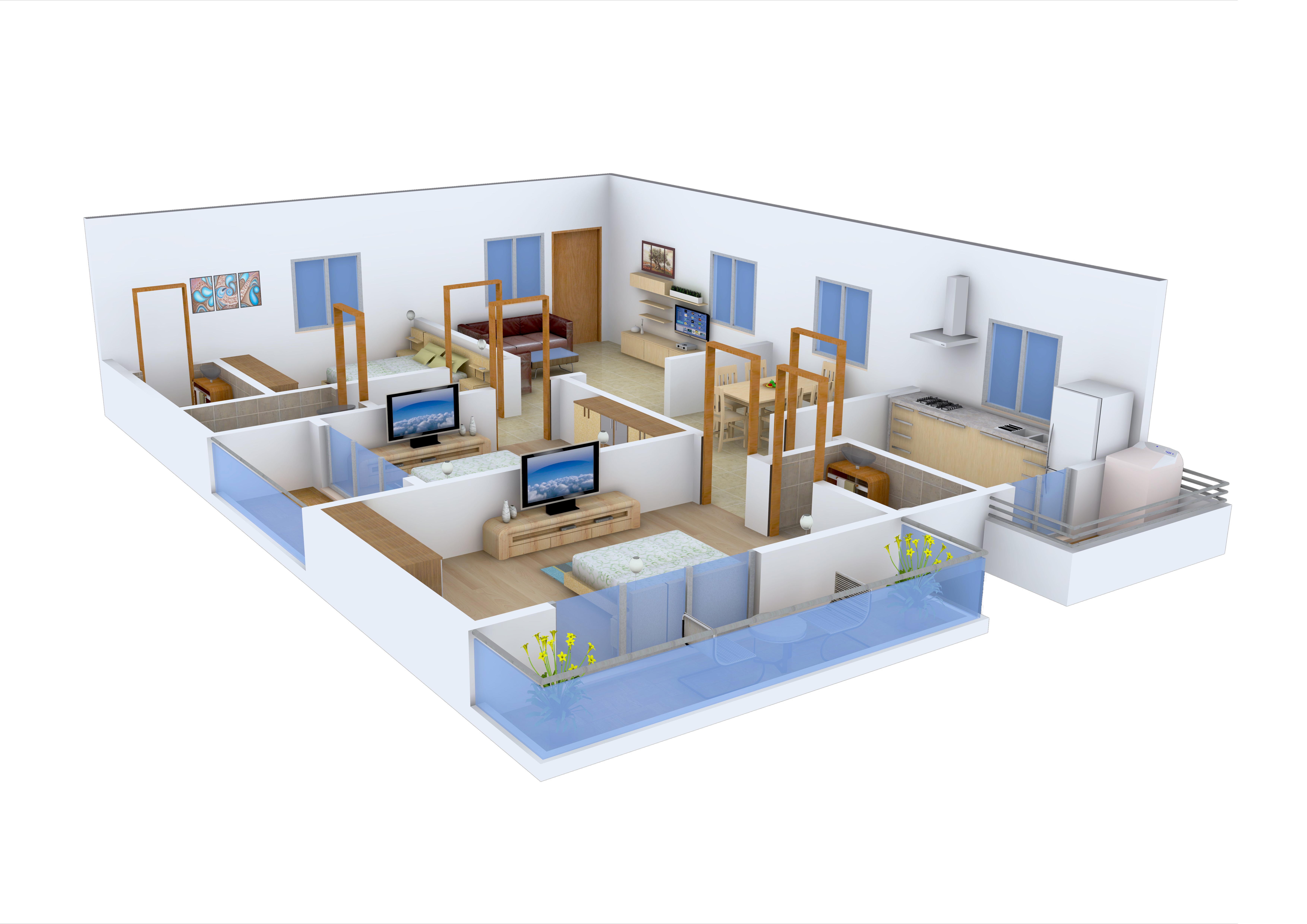 3DFloorPlan of Sri Krishna Excel Stone