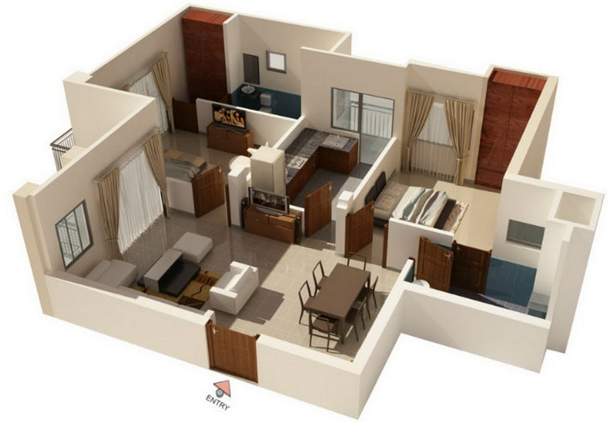 3DFloorPlan of Ashadeep The Plam