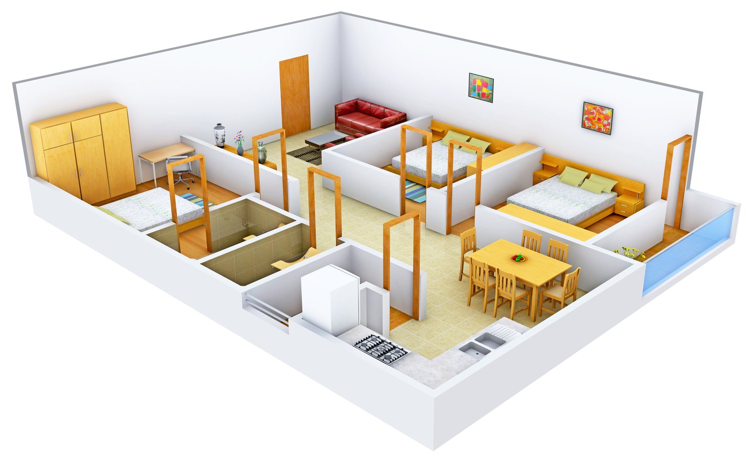 3DFloorPlan of Magna Lake View