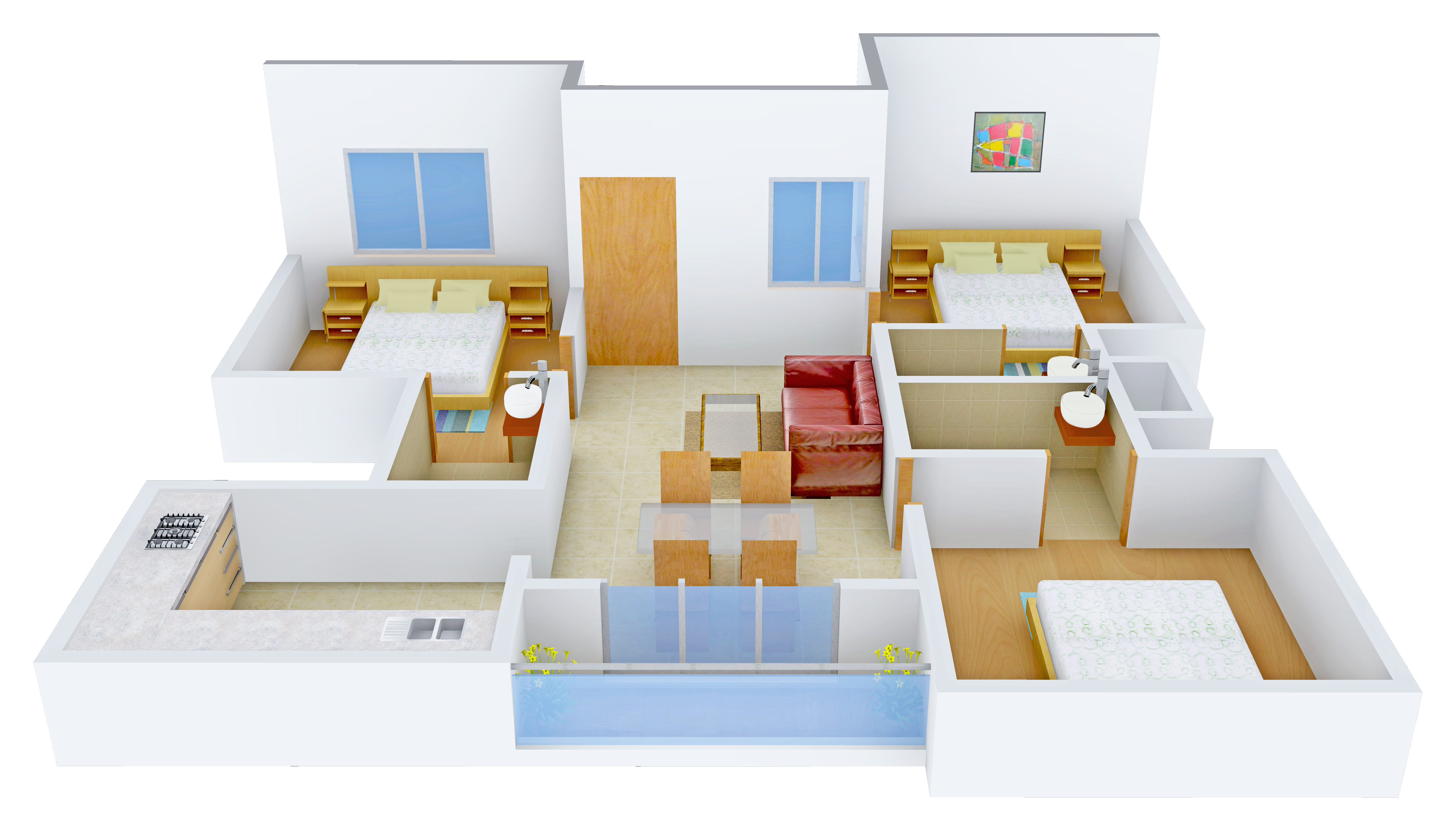3DFloorPlan of Confident Oberon