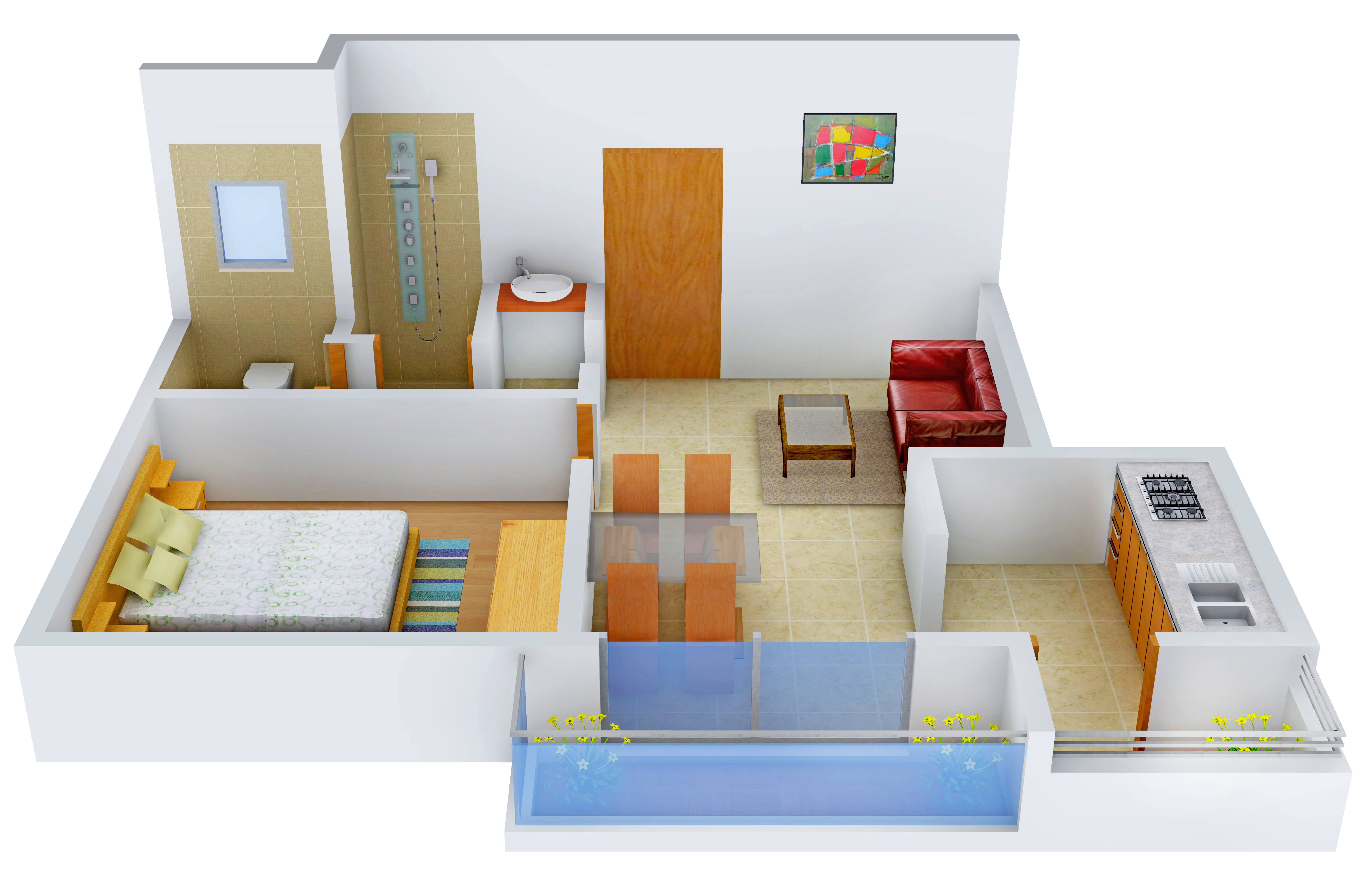 3DFloorPlan of Vikram Metropolis