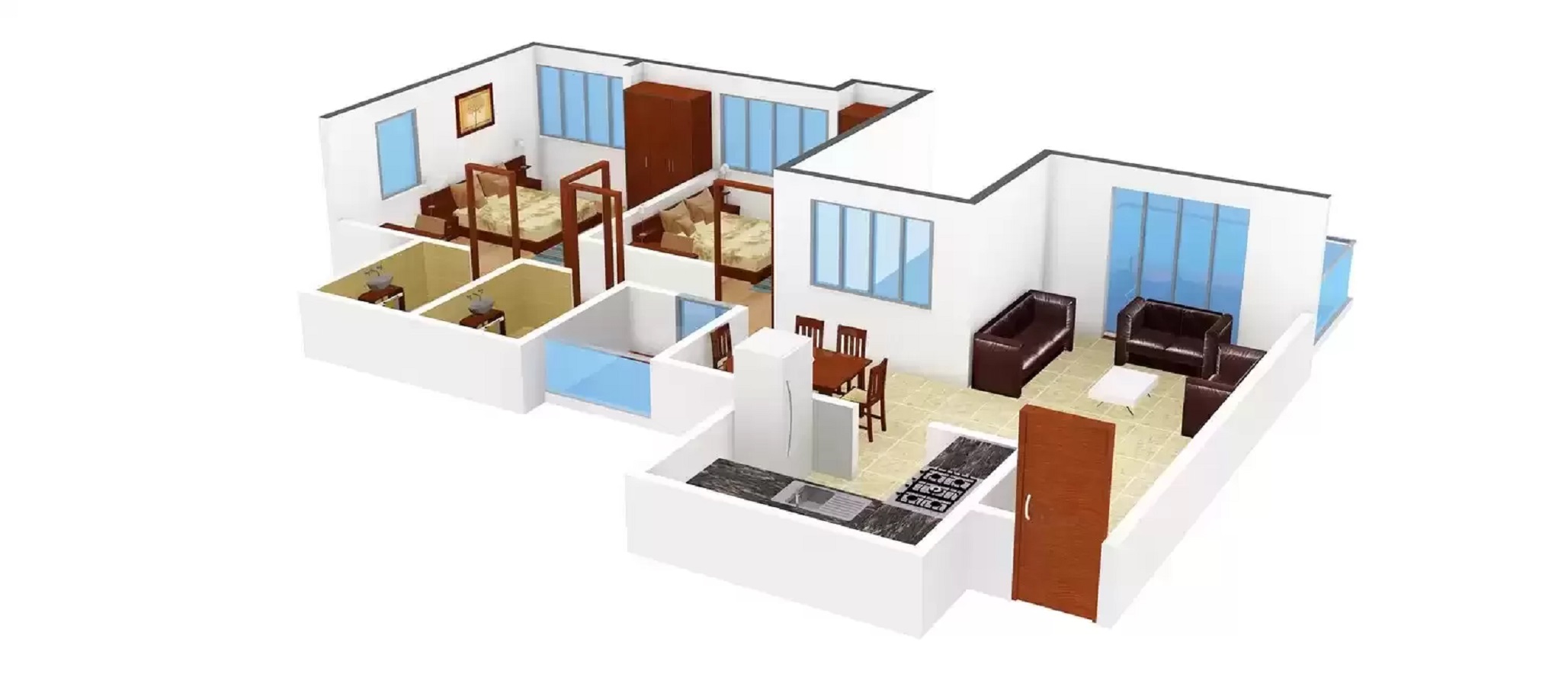 3DFloorPlan of Gulmohar Parkview