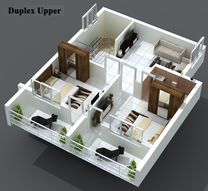 Upper Level Duplex Plan Upper Level Duplex Plan