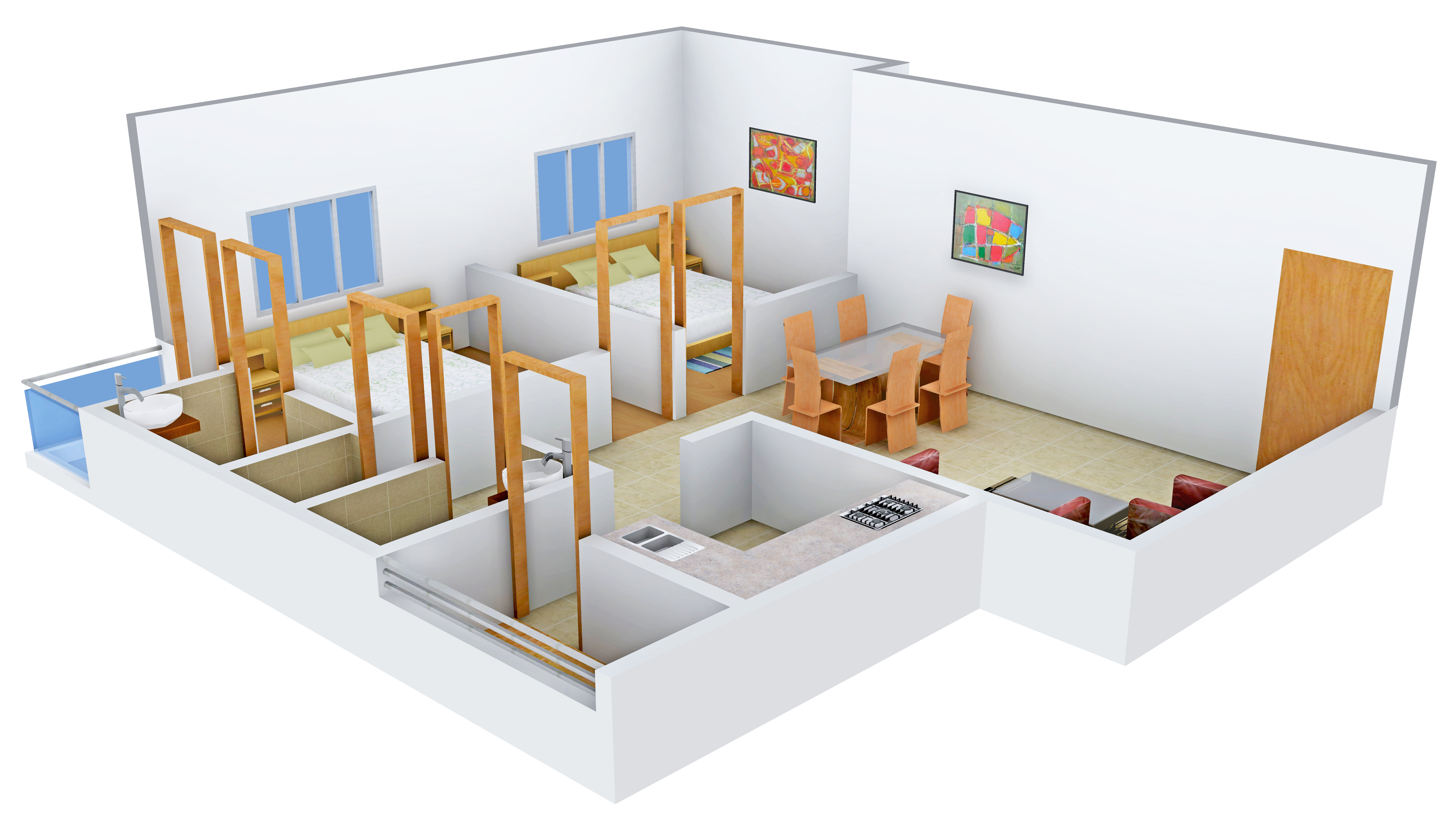 3DFloorPlan of Mukhi Residency