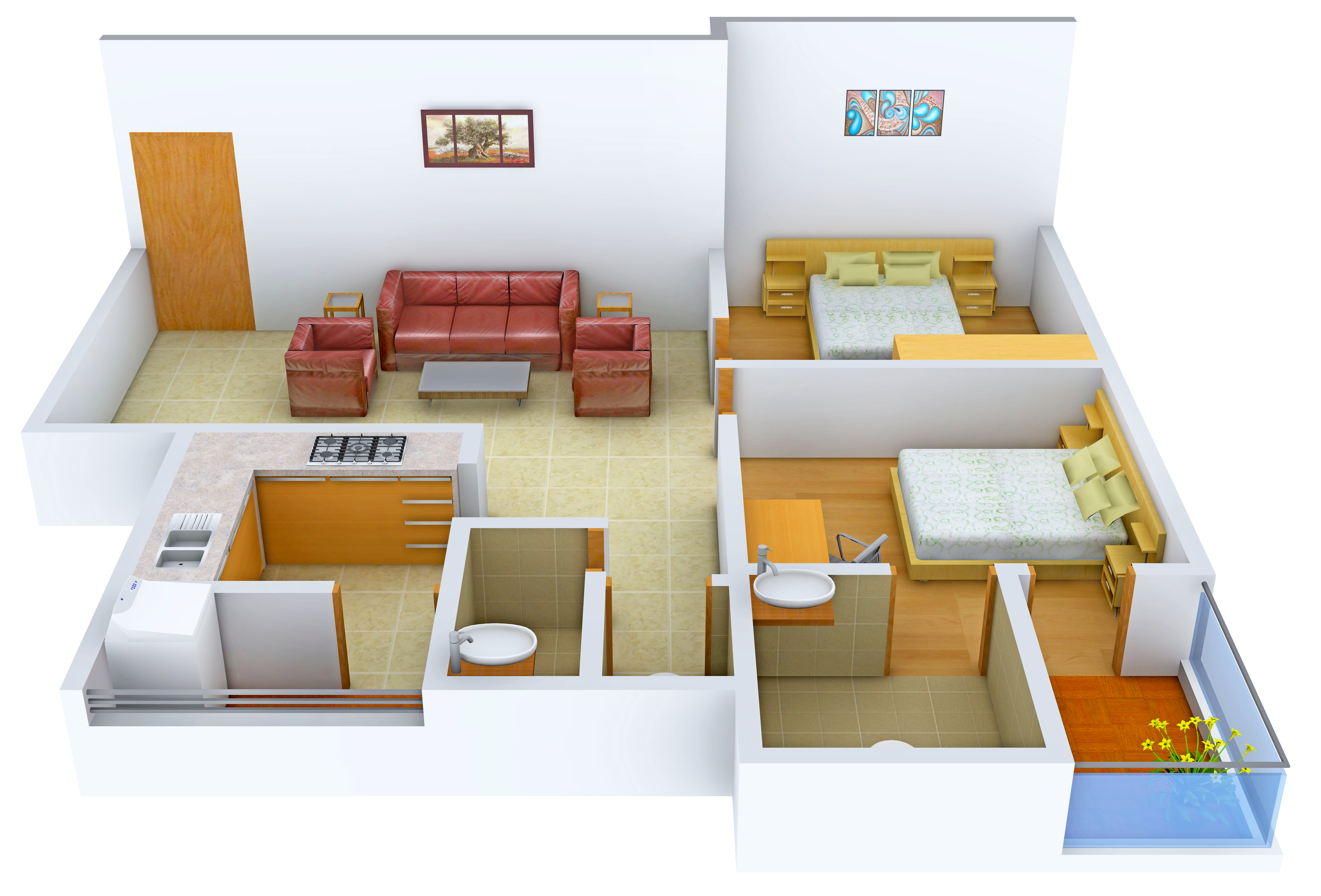 3DFloorPlan of Mukhi Residency