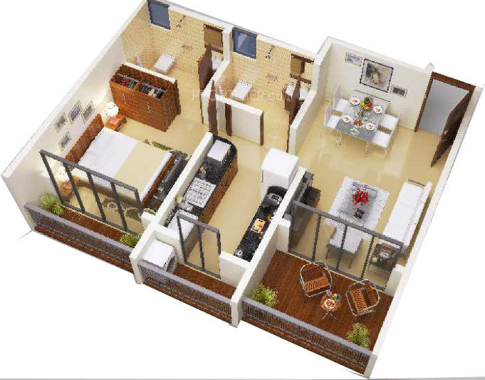 3DFloorPlan of Ashapura Neelkanth Shrushti