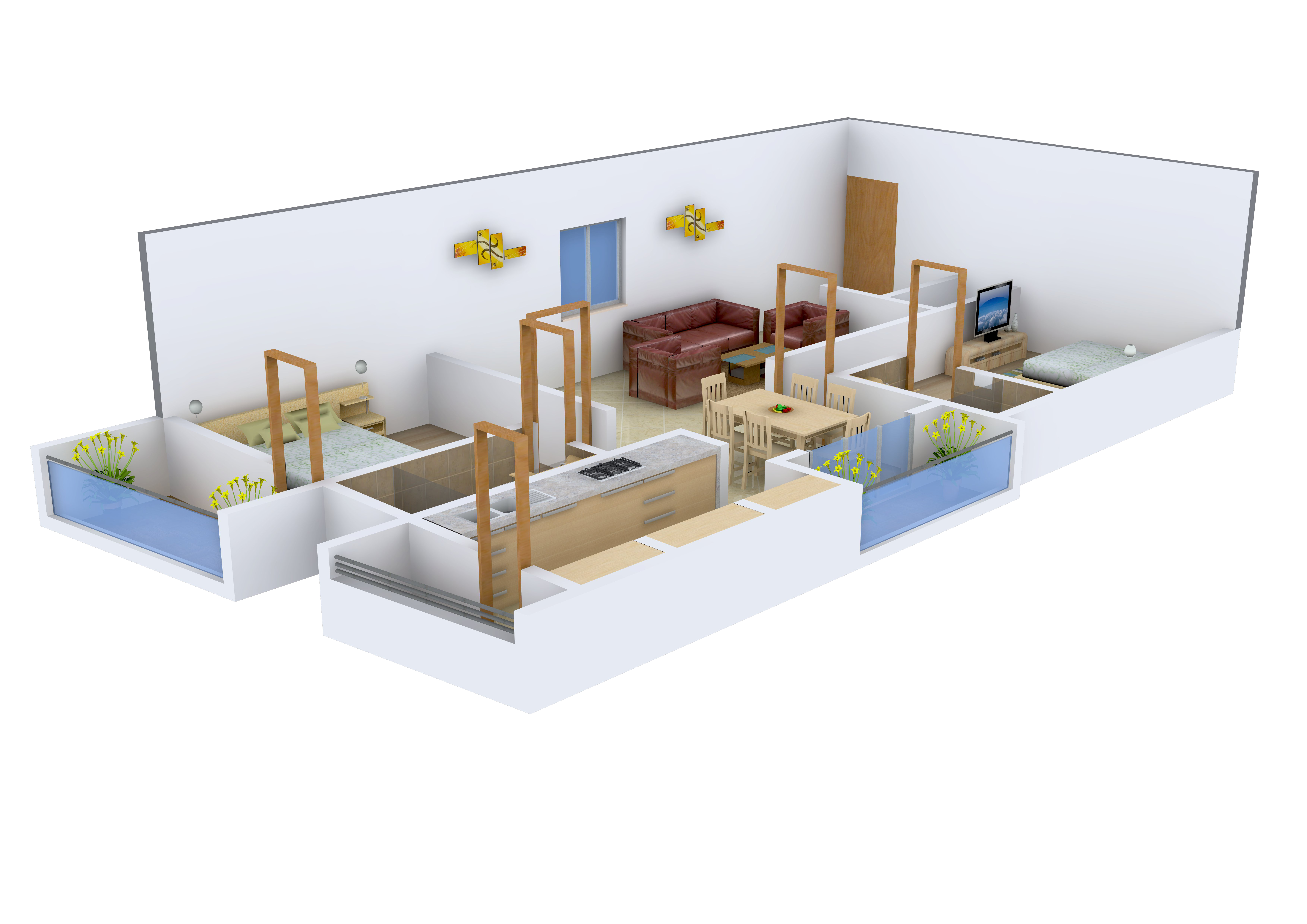 3DFloorPlan of Sai Gurusthan