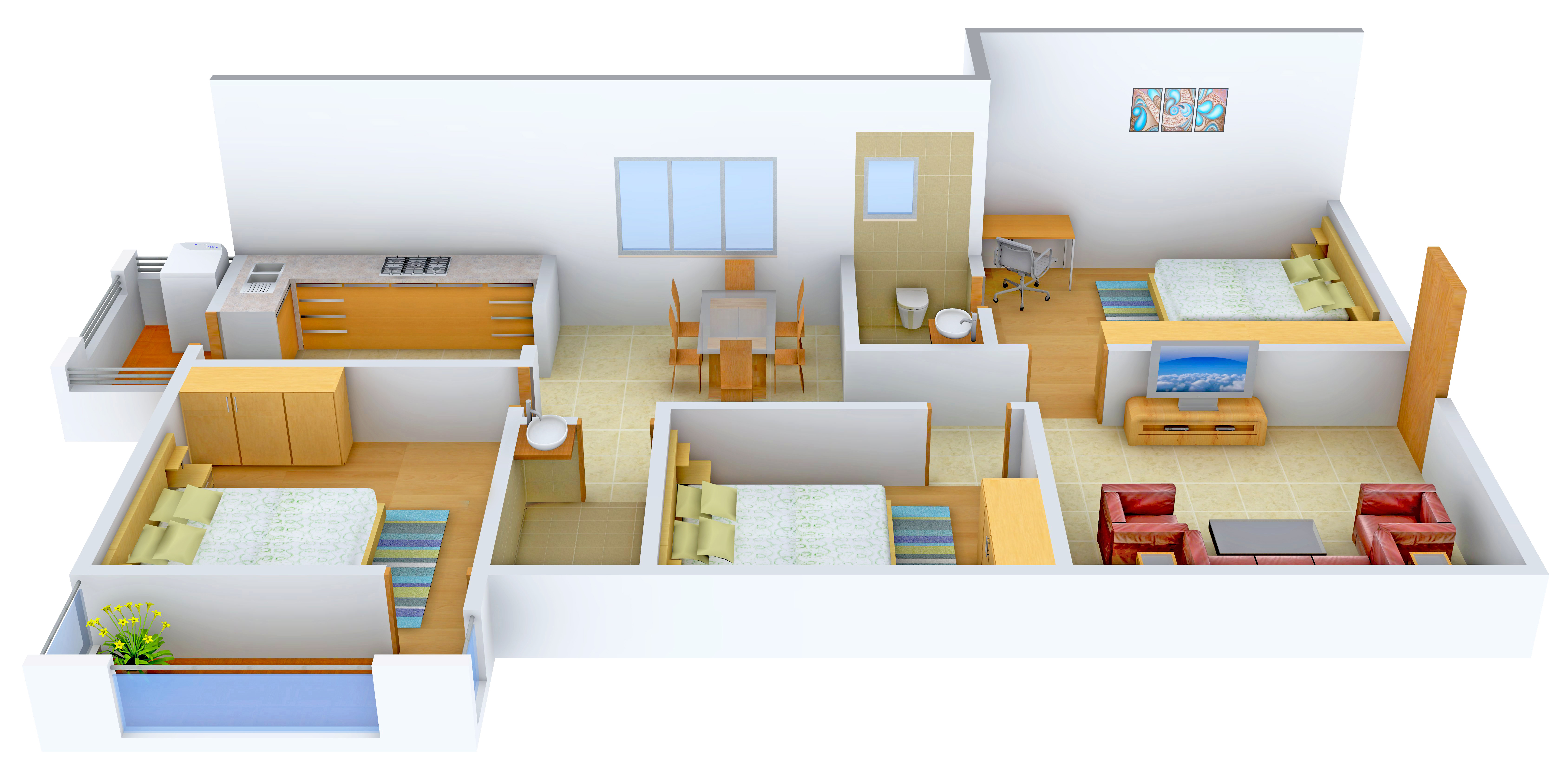 3DFloorPlan of A N Aishwaryam