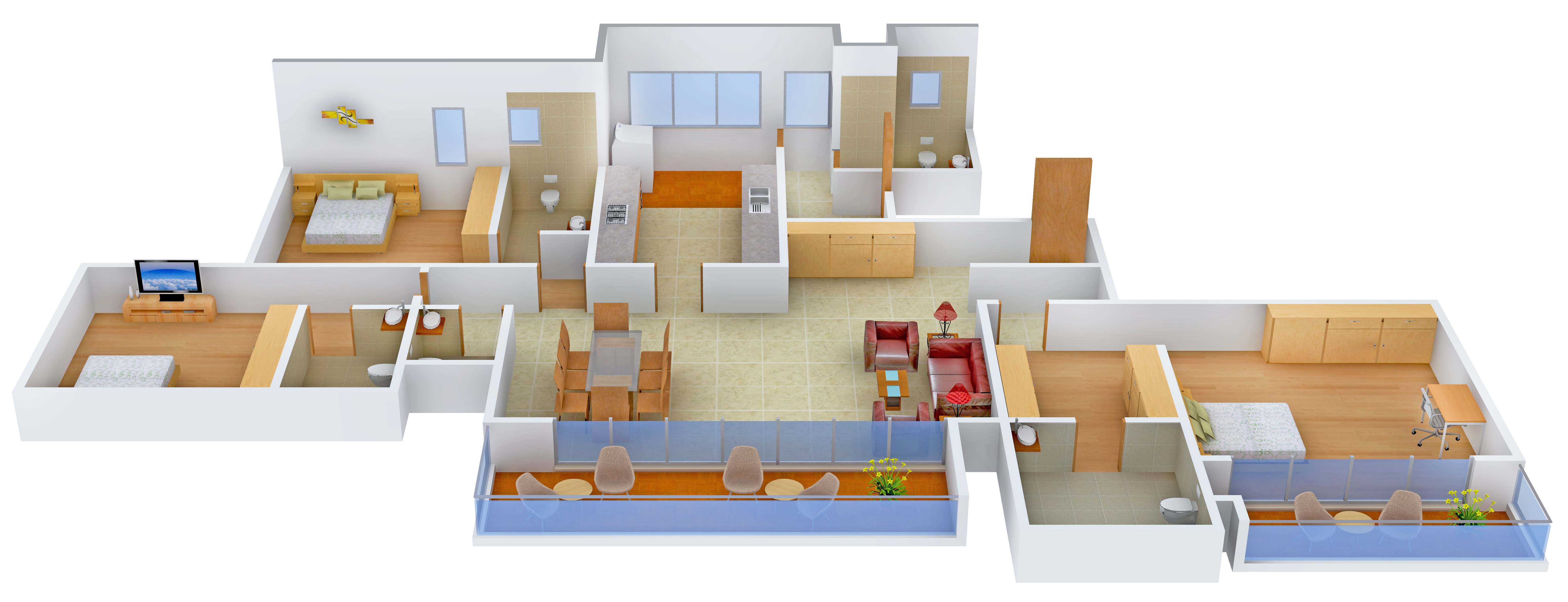 3DFloorPlan of Prestige Deja Vu