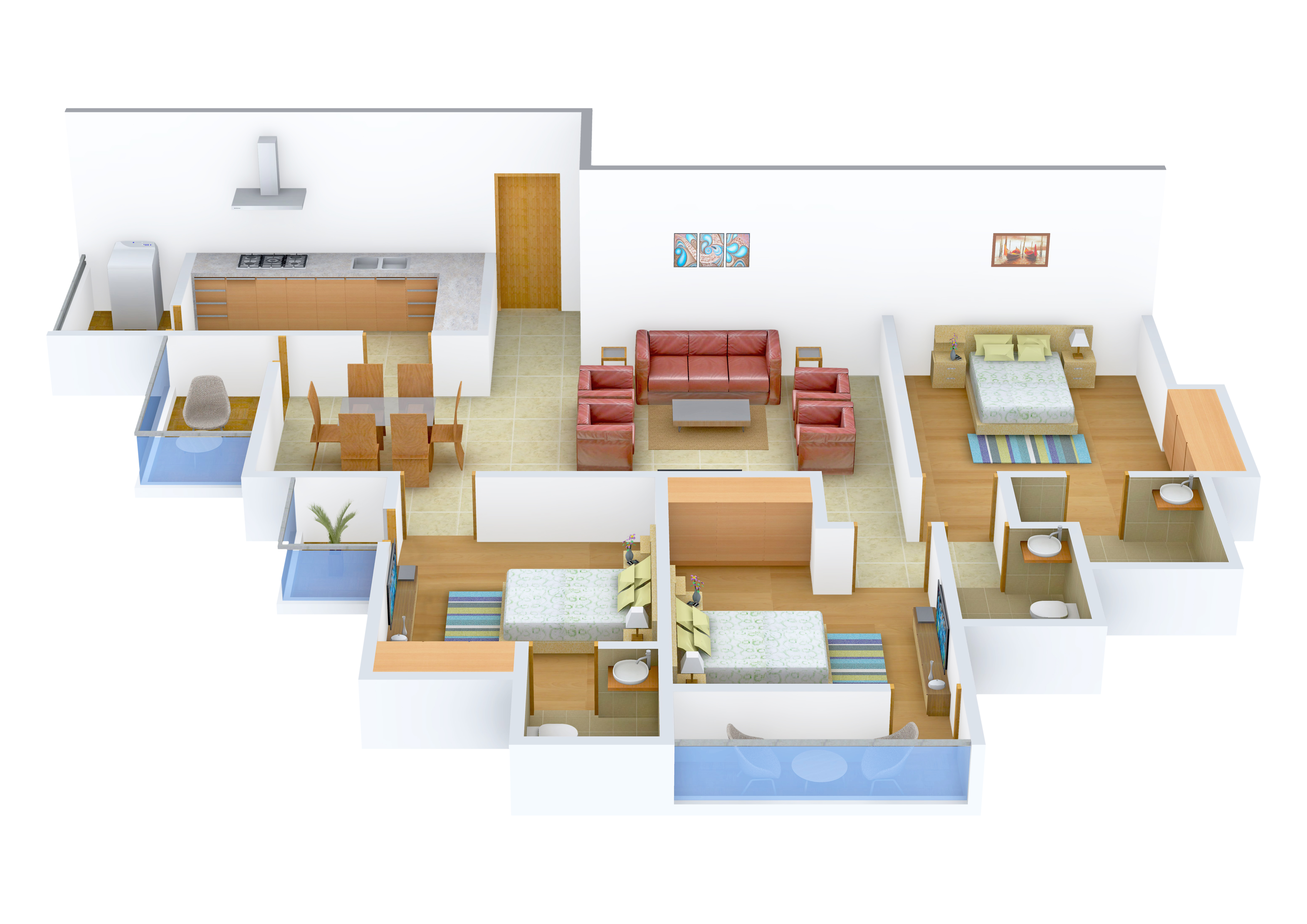 3DFloorPlan of Arvia Constructions Pvt Ltd Alvernia