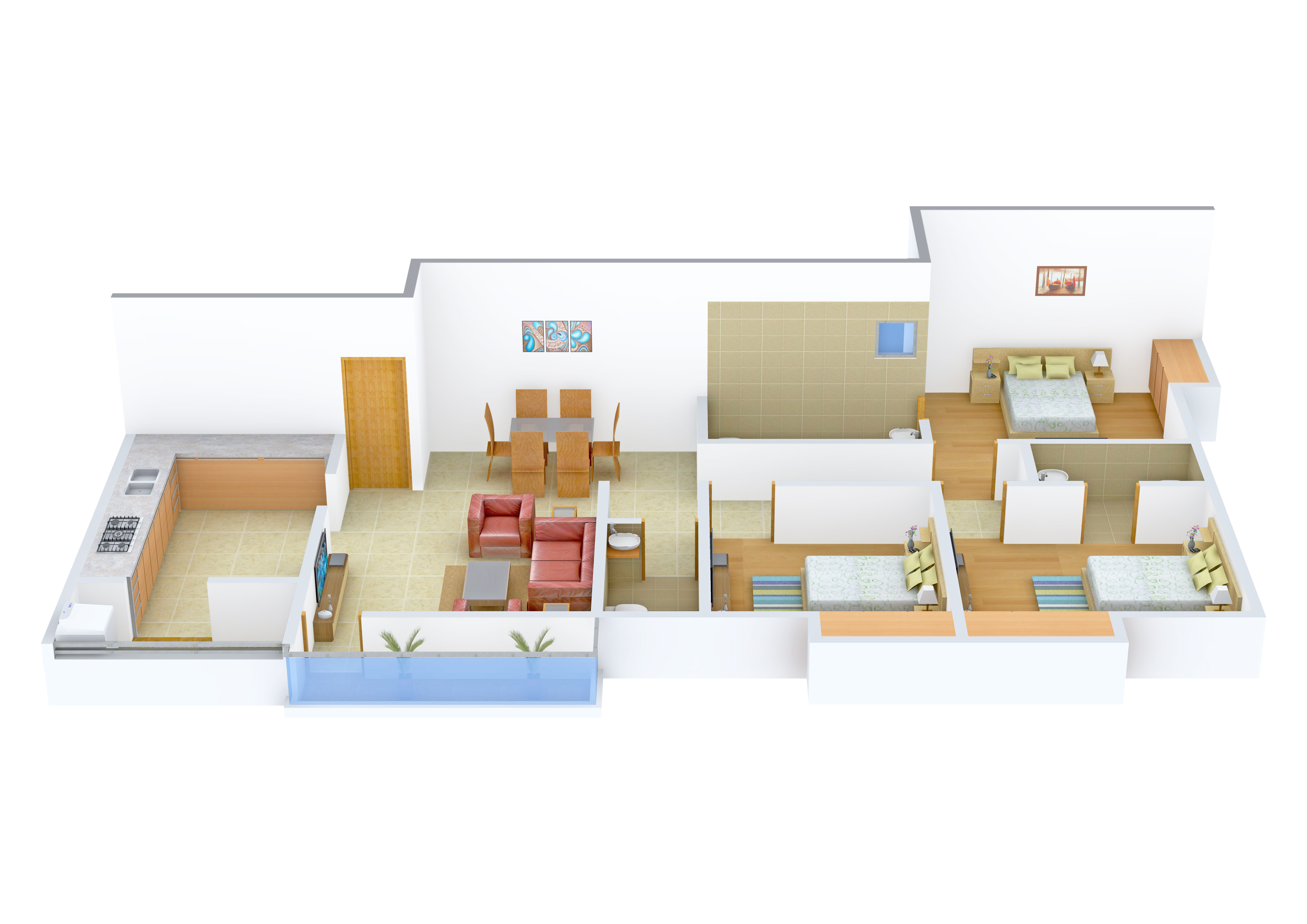 3DFloorPlan of Arvia Constructions Pvt Ltd Alvernia