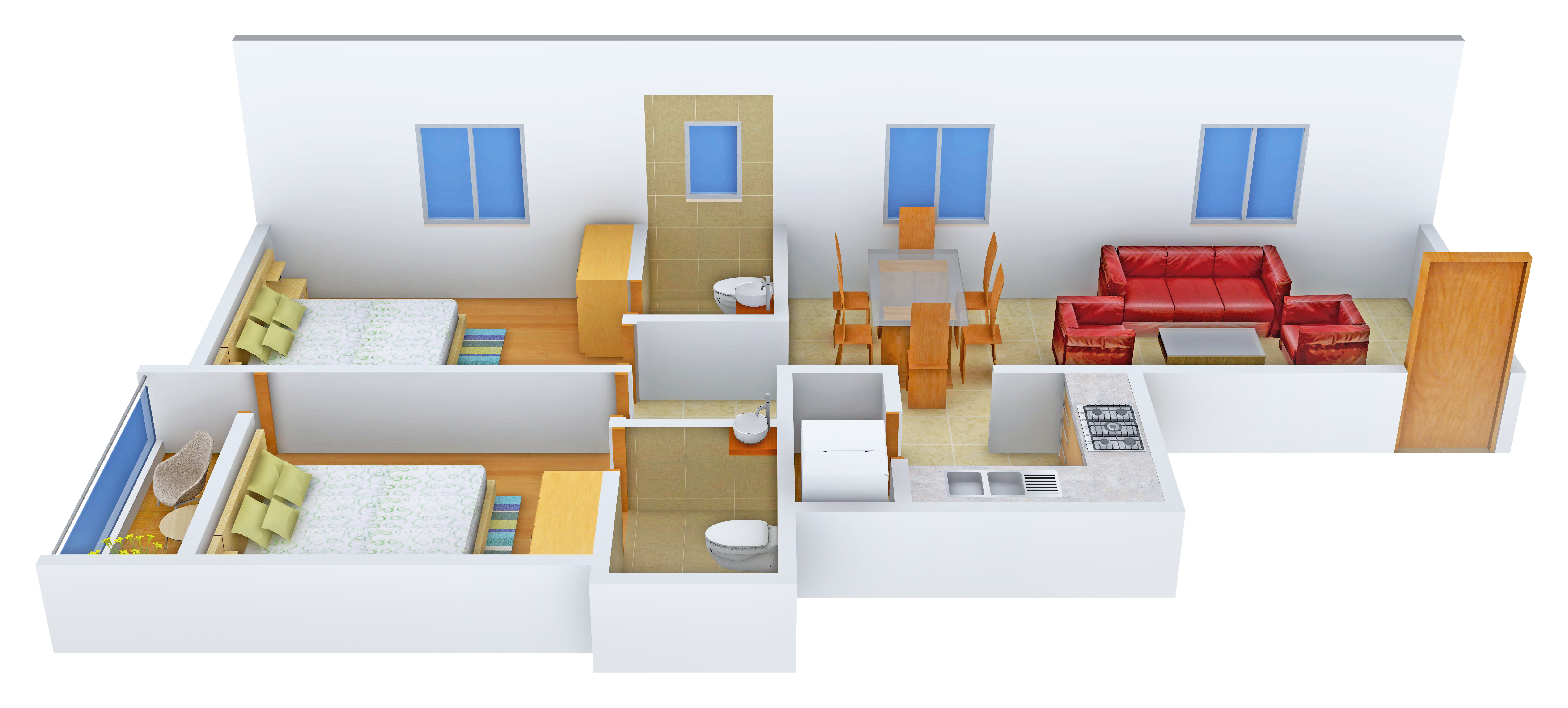 3DFloorPlan of Kgeyes Veda Ranghaa Nivas