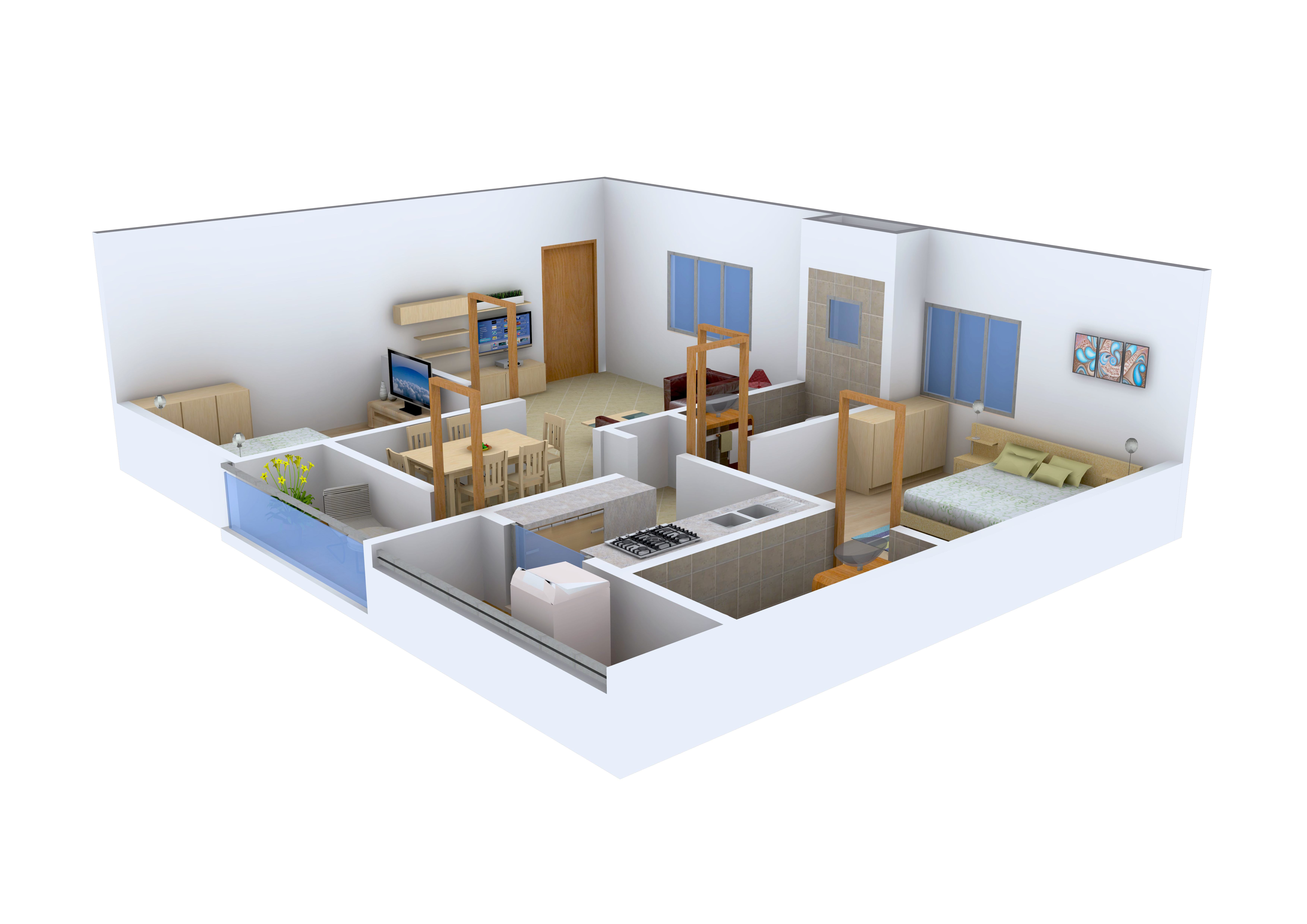 3DFloorPlan of Shivaganga Temple Green