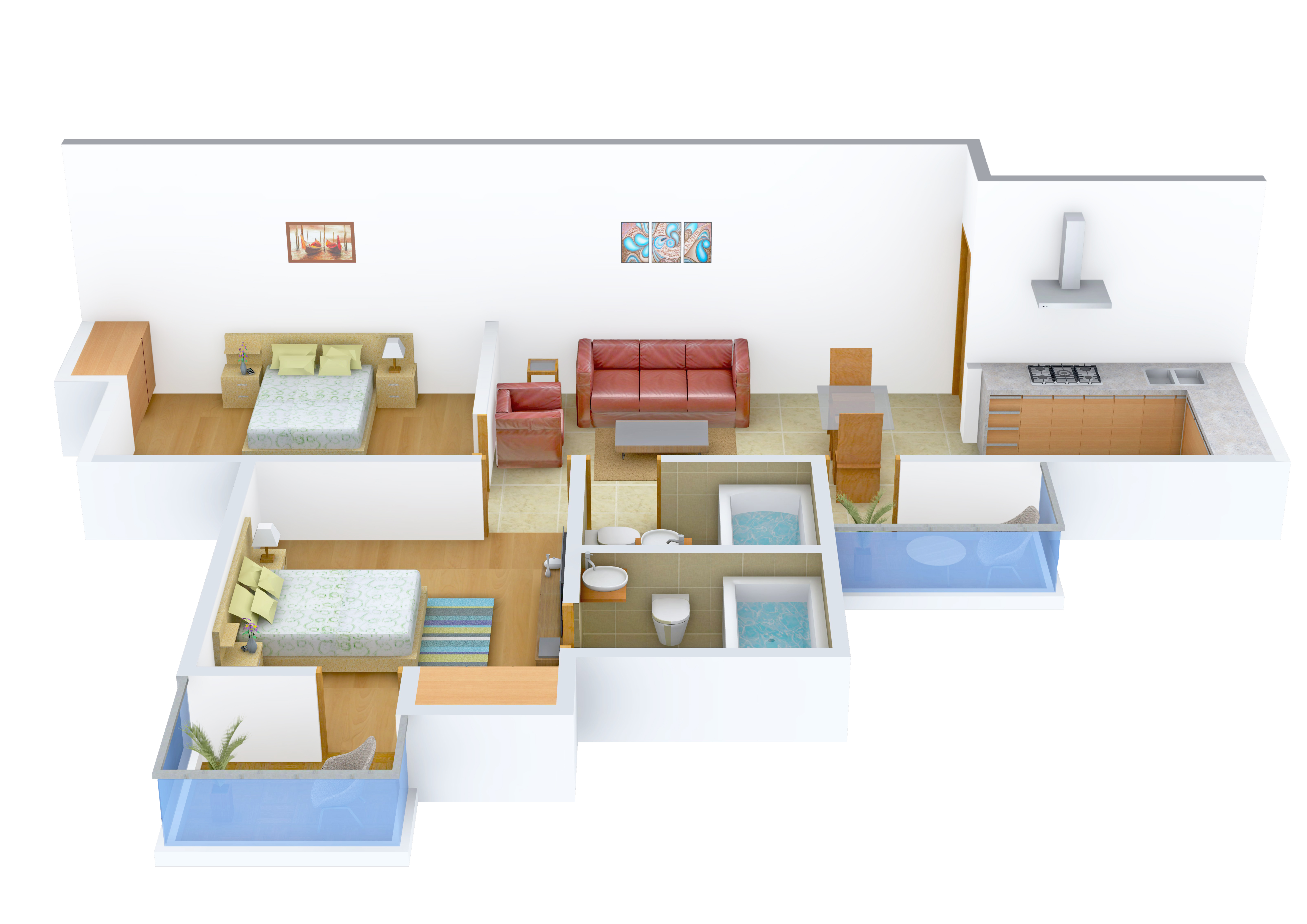 3DFloorPlan of Pushpanjali Habitat