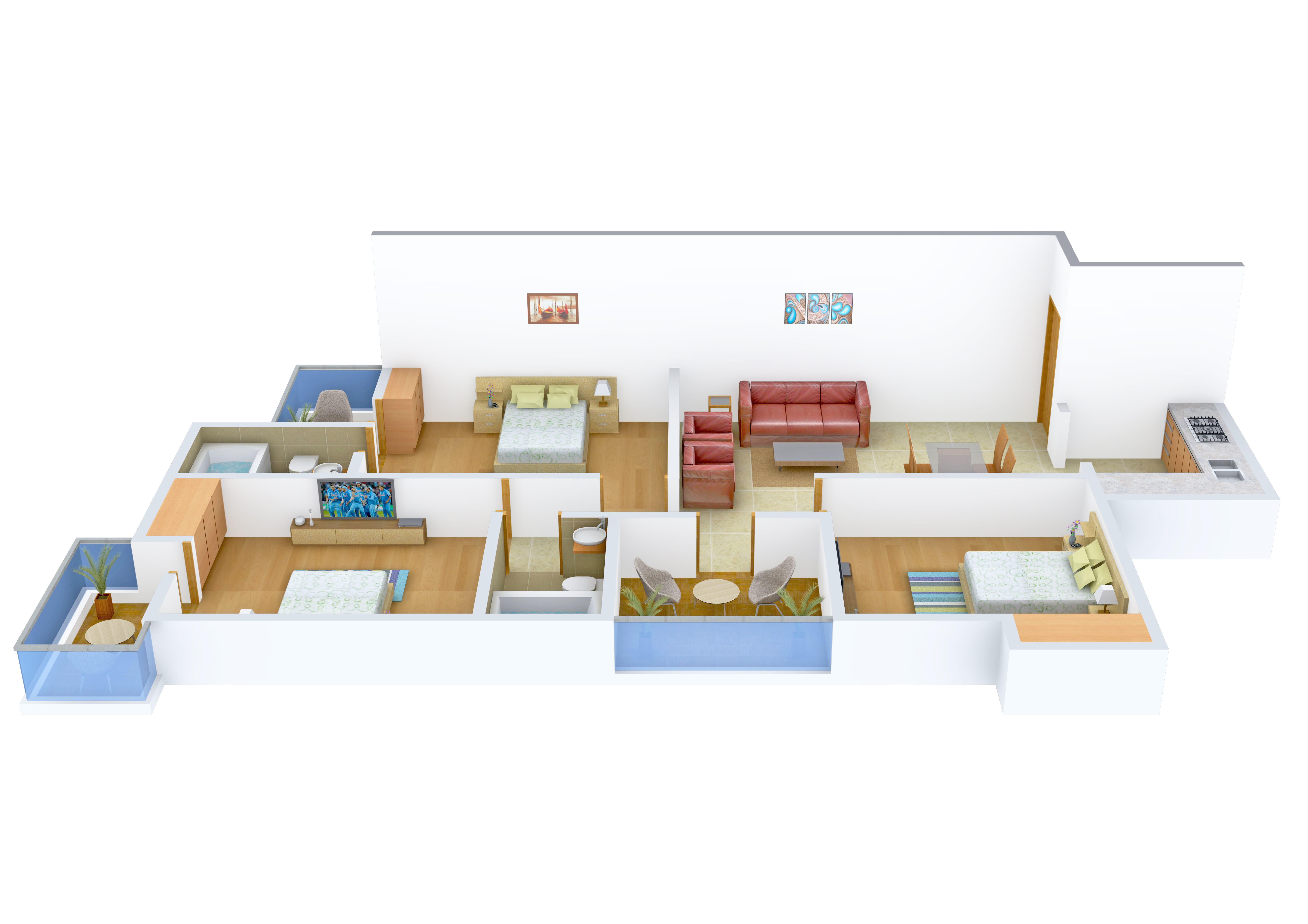 3DFloorPlan of Pushpanjali Habitat