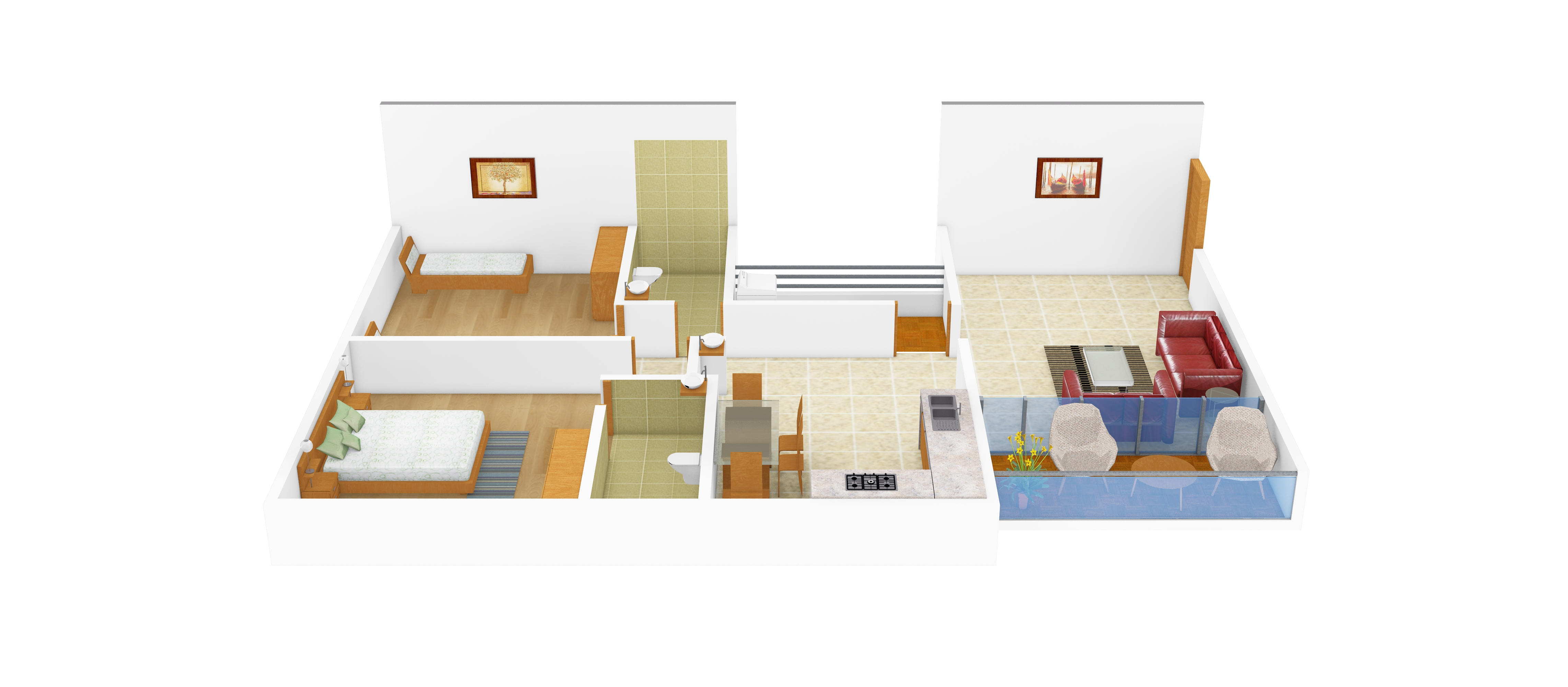 3DFloorPlan of Perfect Green Mind