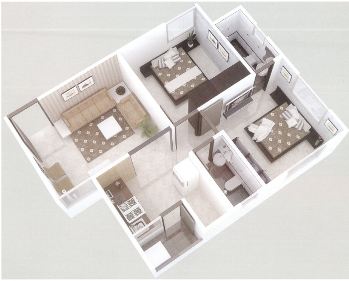 3DFloorPlan of Ashirwad Avenue