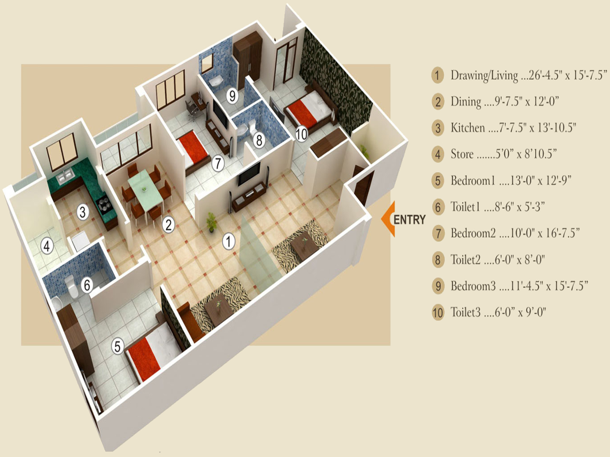 3D Floor Plan