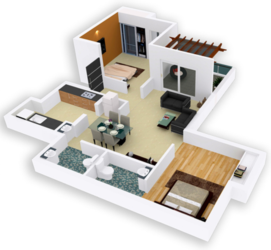 3DFloorPlan of Keystone The Grove