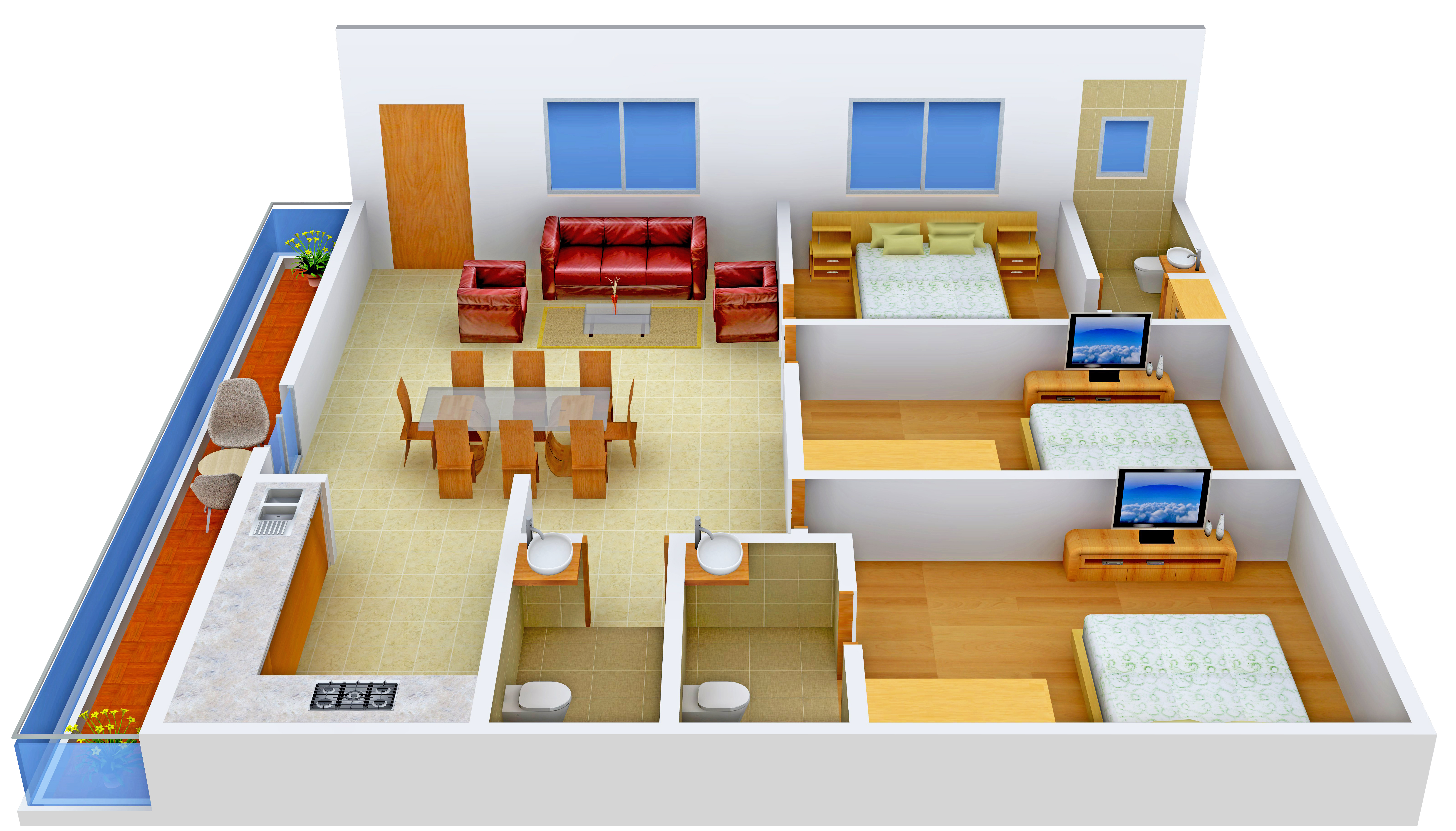 3DFloorPlan of Anubhava Ishwerya Iris