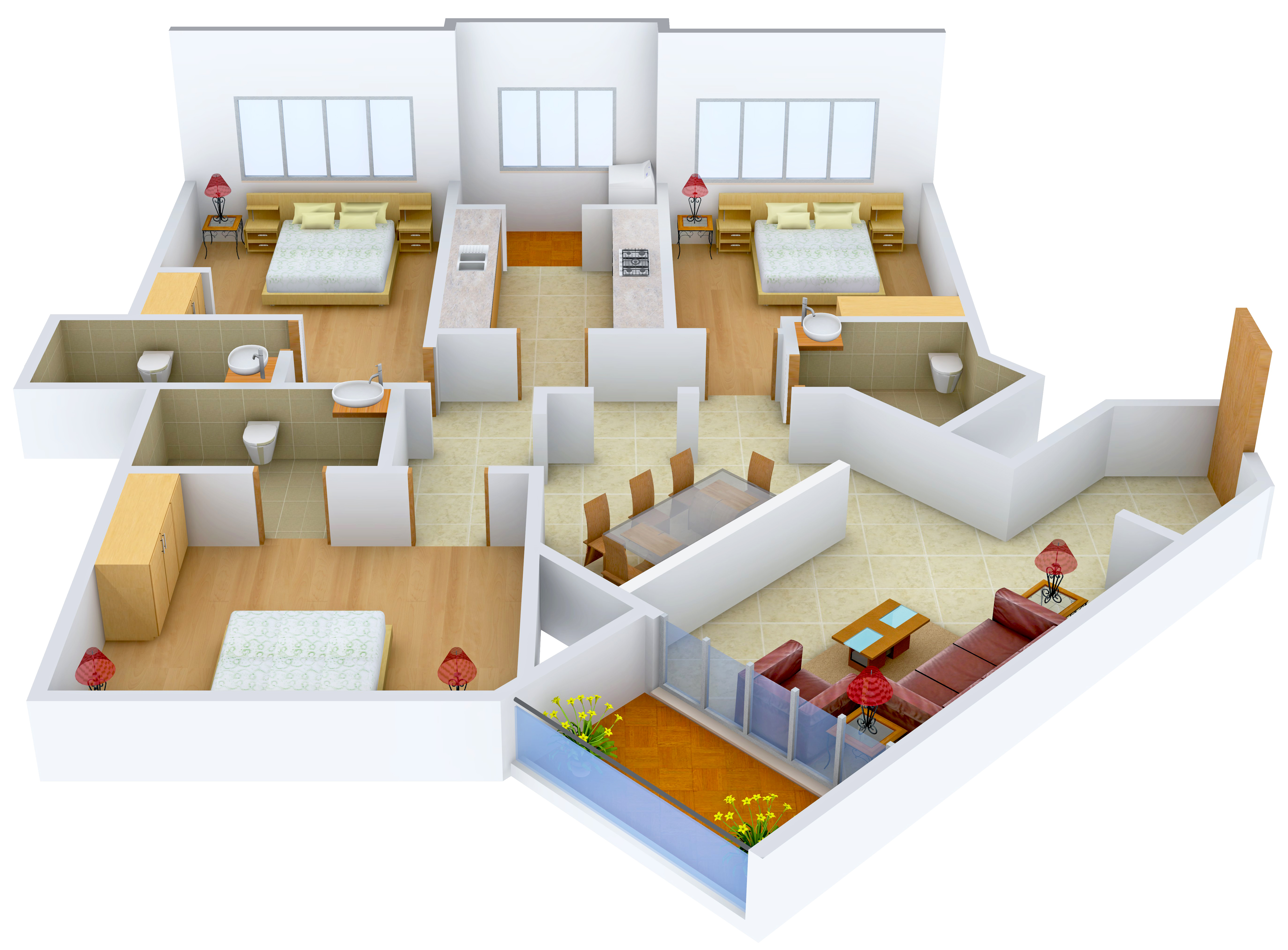 3DFloorPlan of Pataskar Eclat
