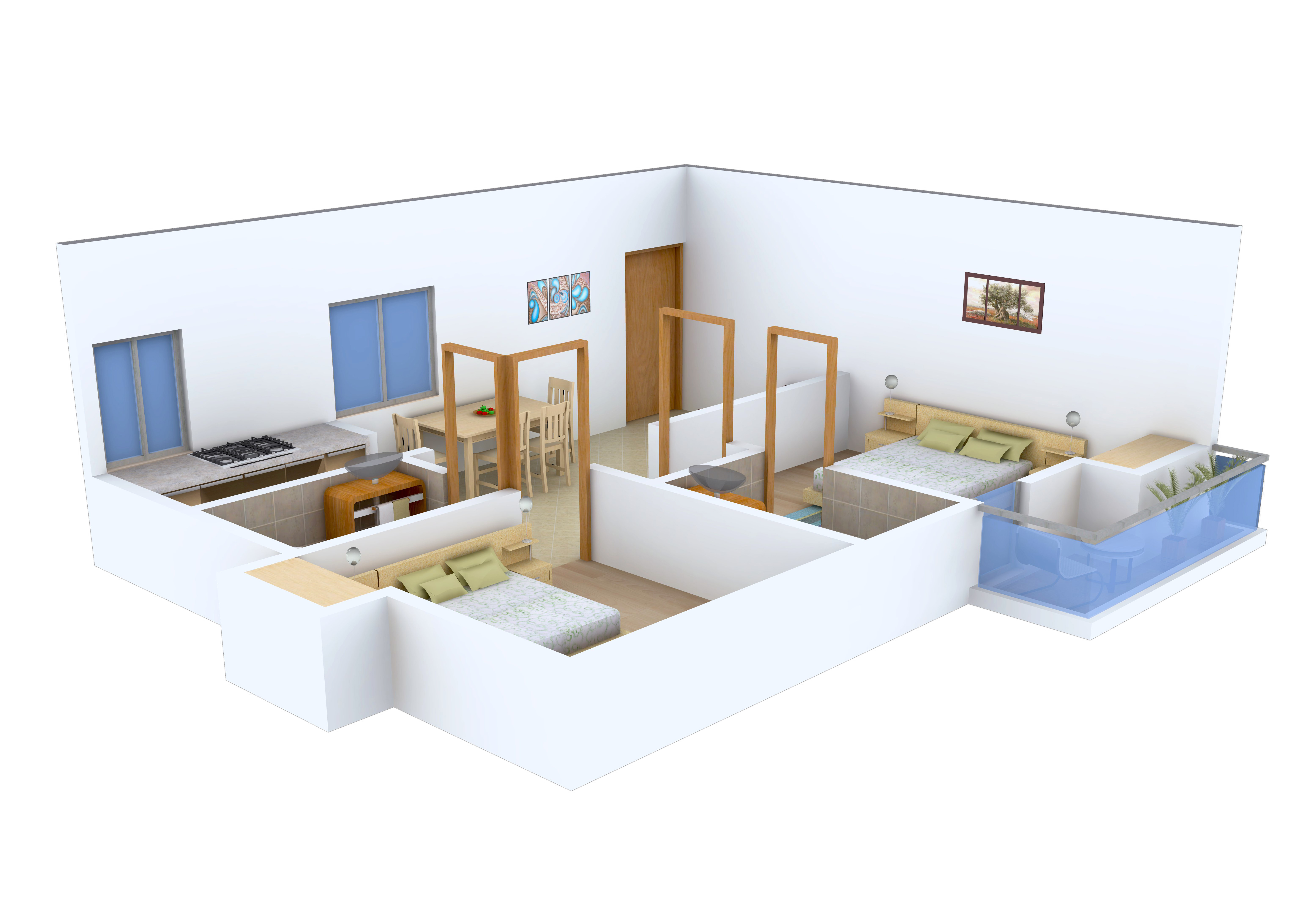 3DFloorPlan of Hero Holiday Homes