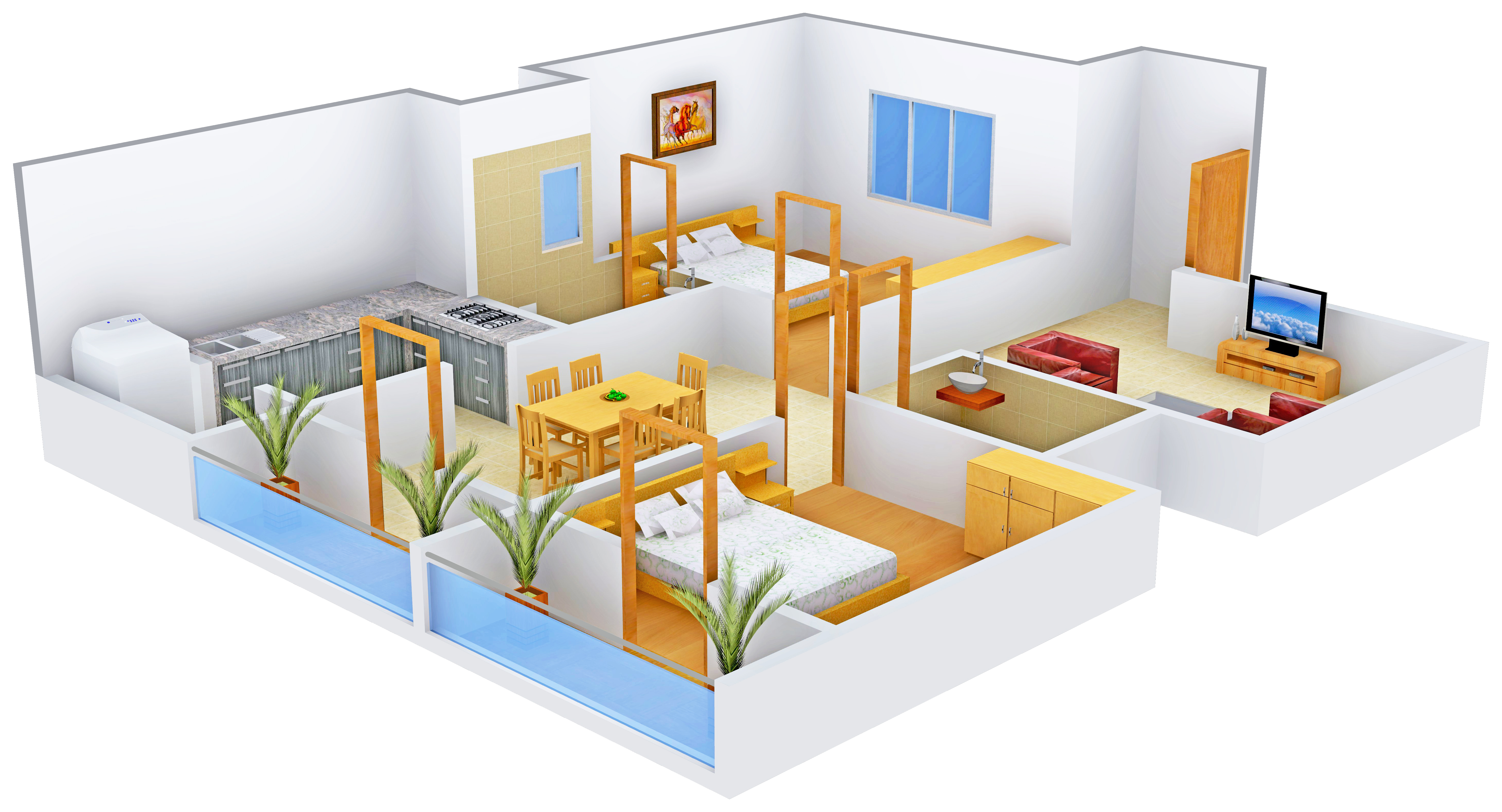 3DFloorPlan of Manav Silver Springs