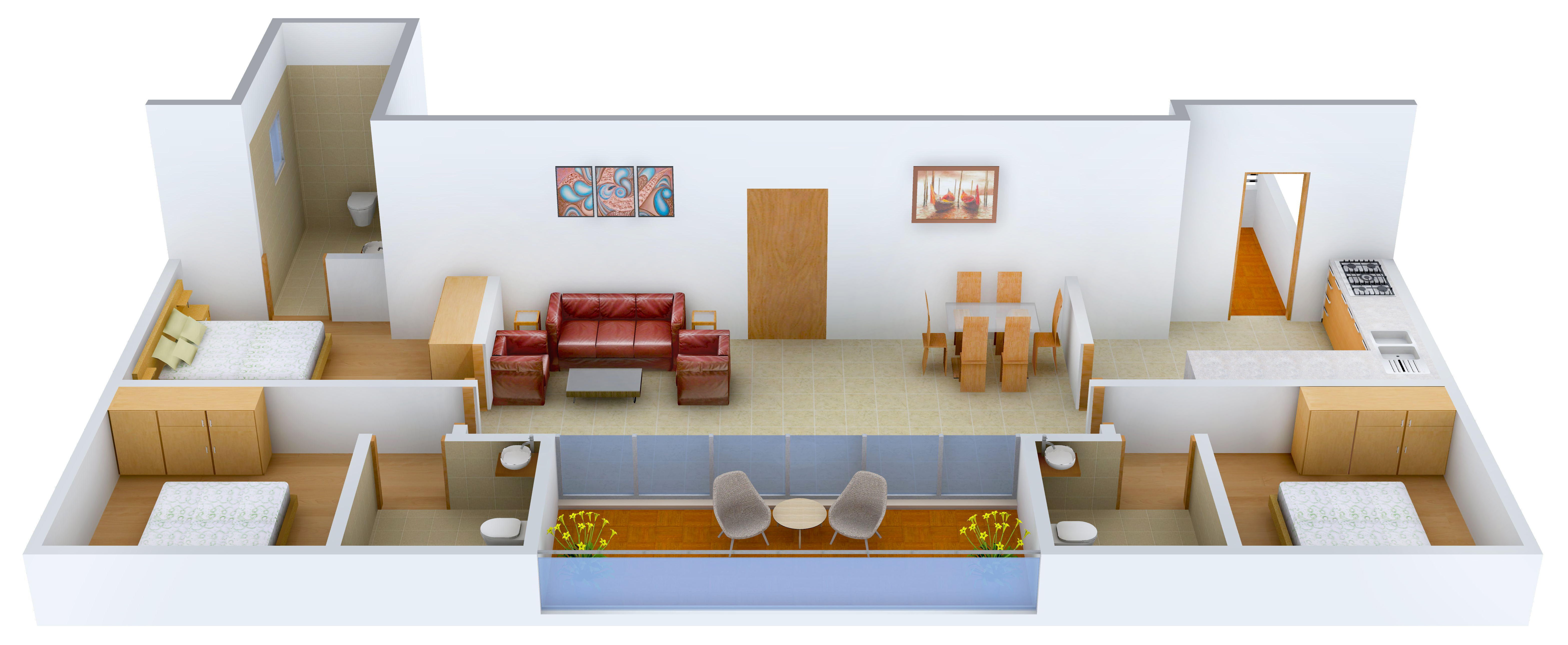 3DFloorPlan of Cordial Prabha