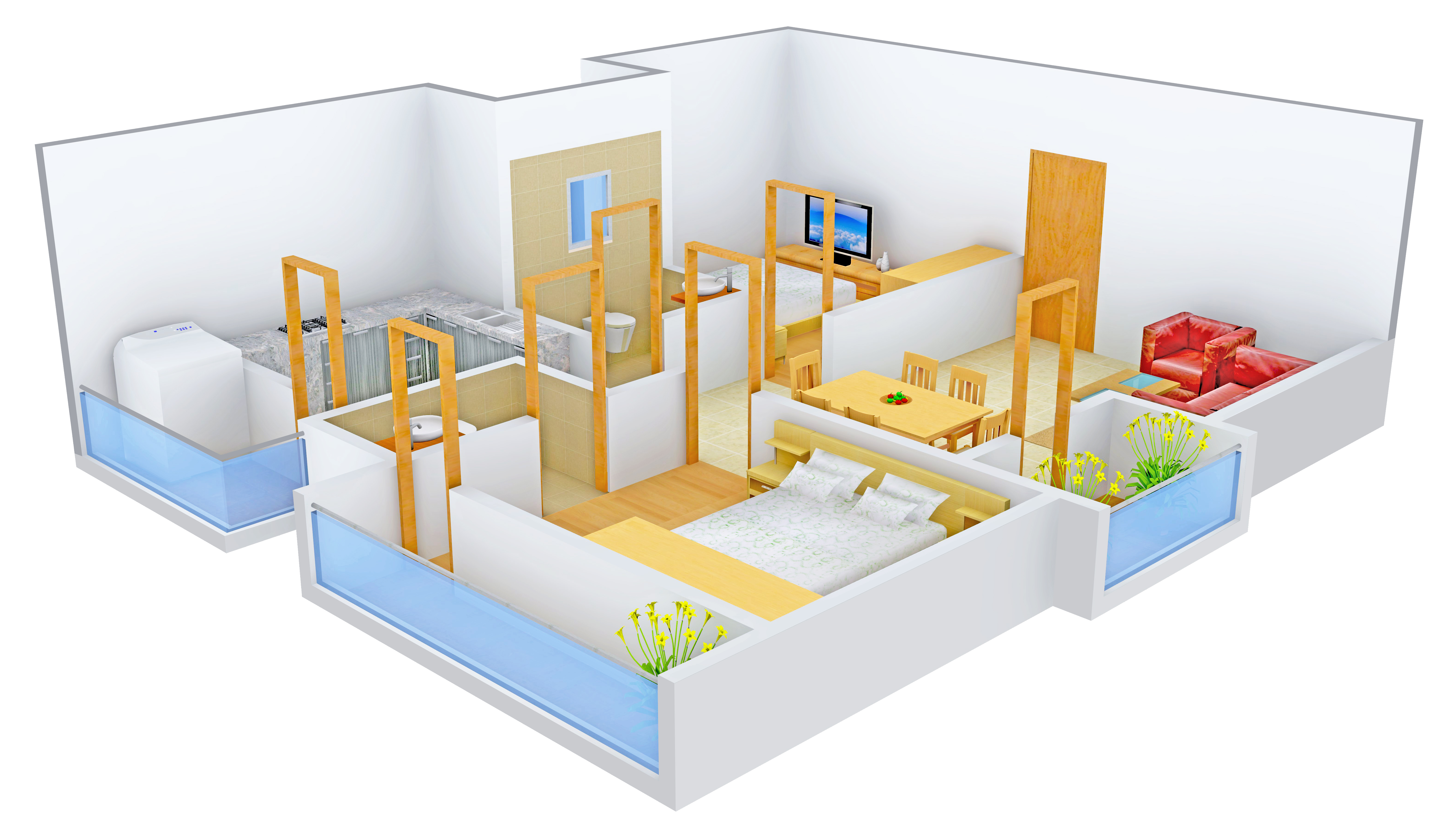 3DFloorPlan of CSS Karthik Flats