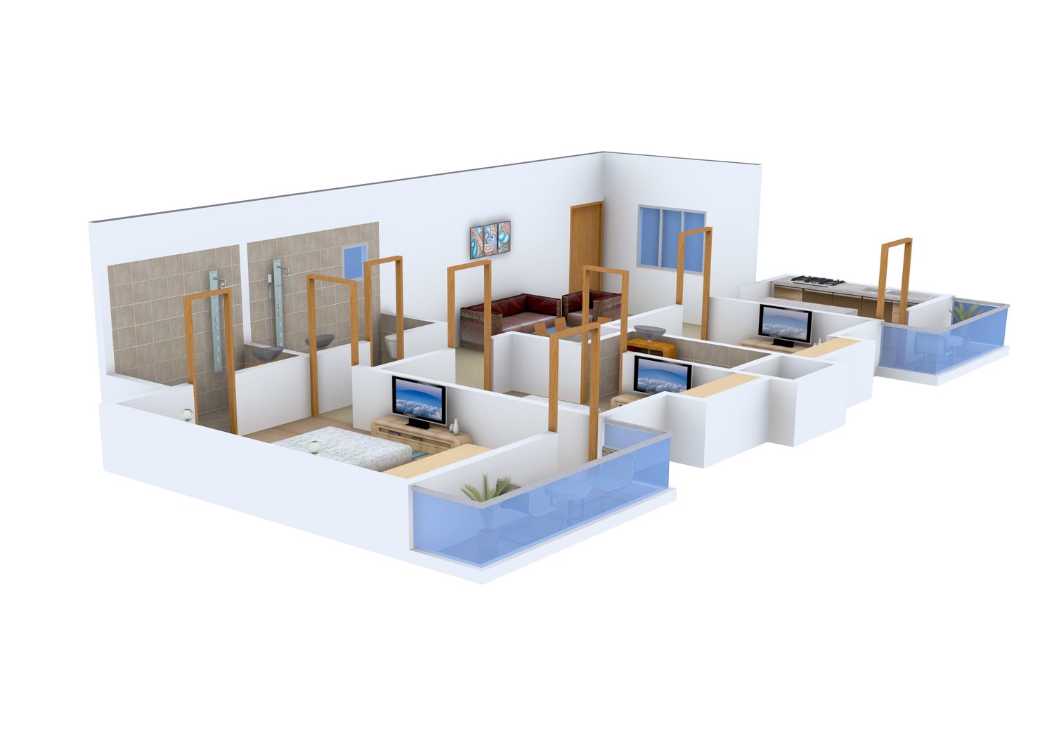 3DFloorPlan of Ashvar Ranga Shelter Royal