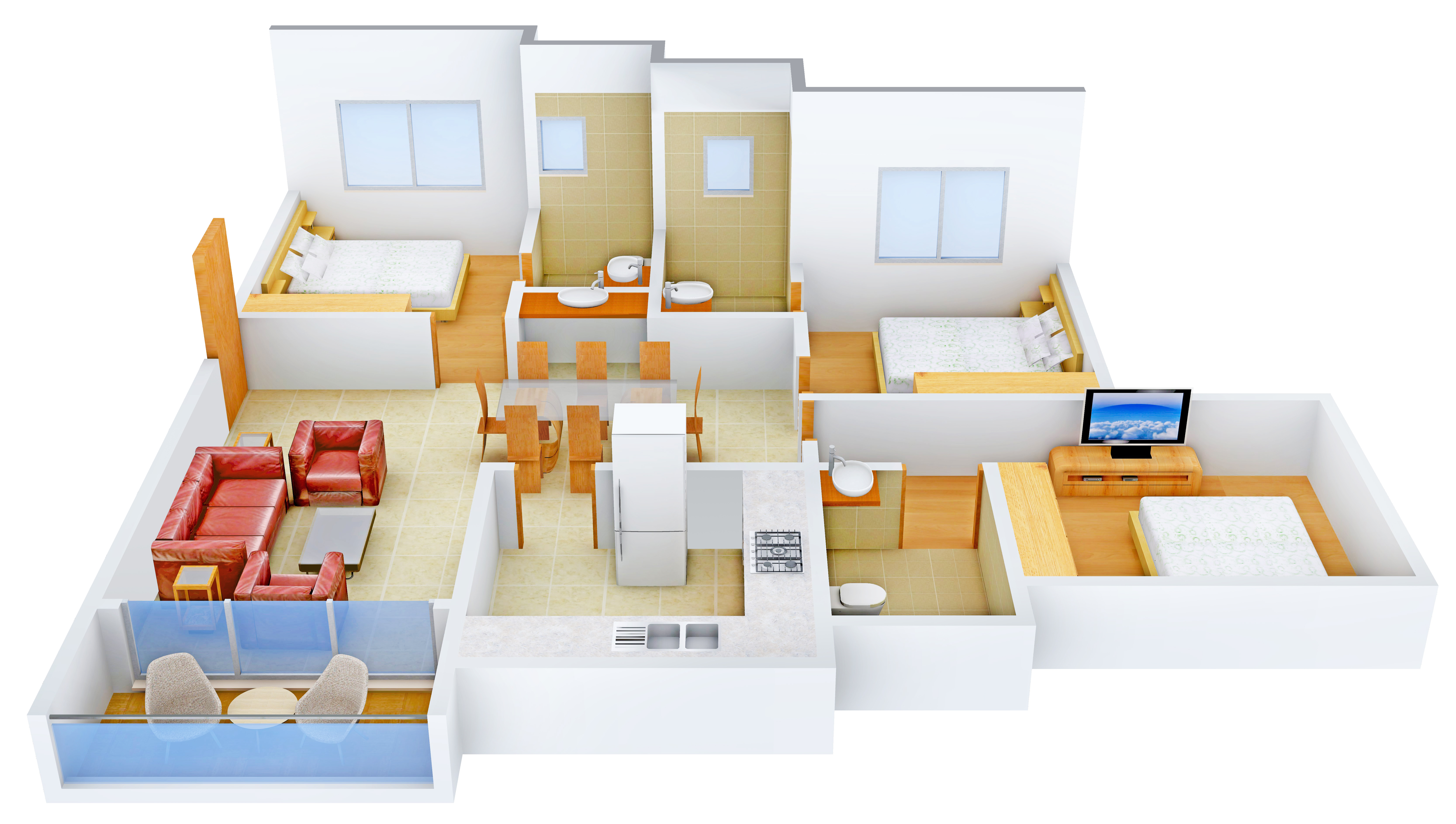 3DFloorPlan of Cordial Amity